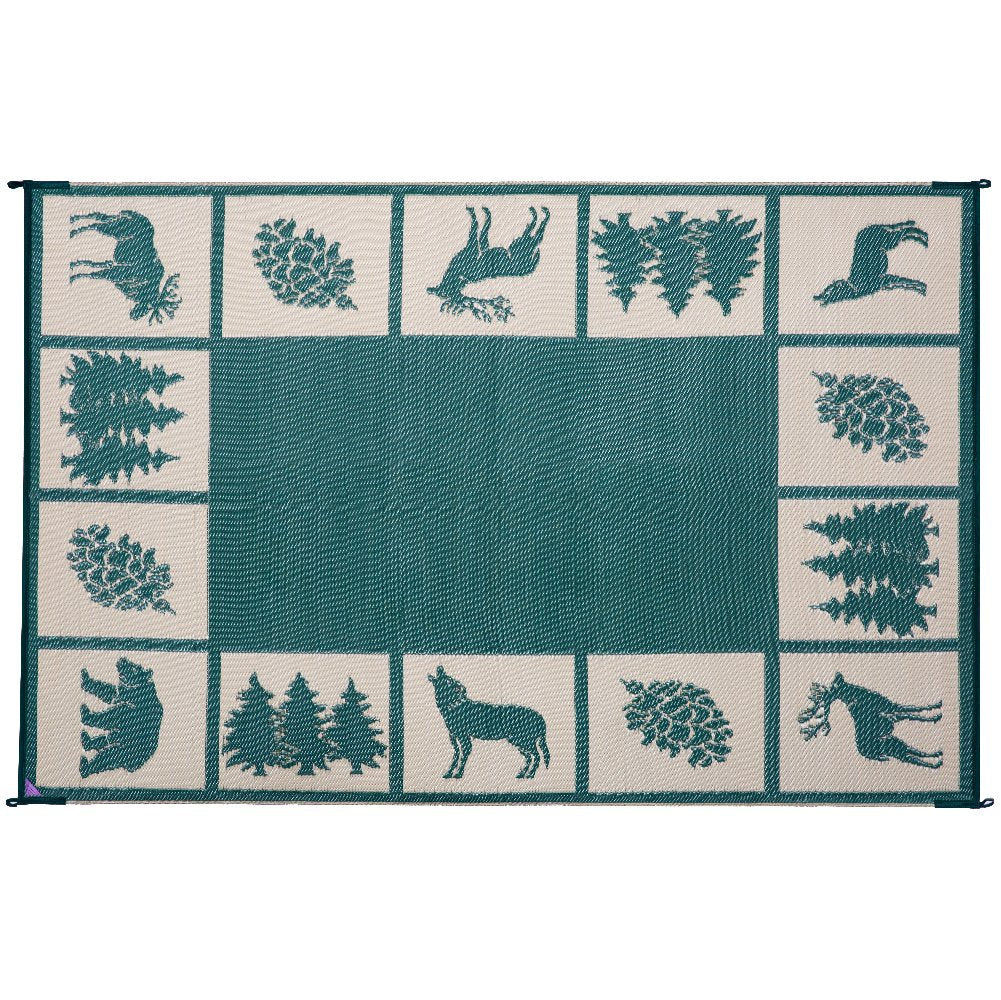 Stylish Camping 229124 9'X12' Reversible Mat, Plastic Straw Rug, Large Floor Mat For Outdoors, Rv, Patio, Backyard, Picnic, Beac