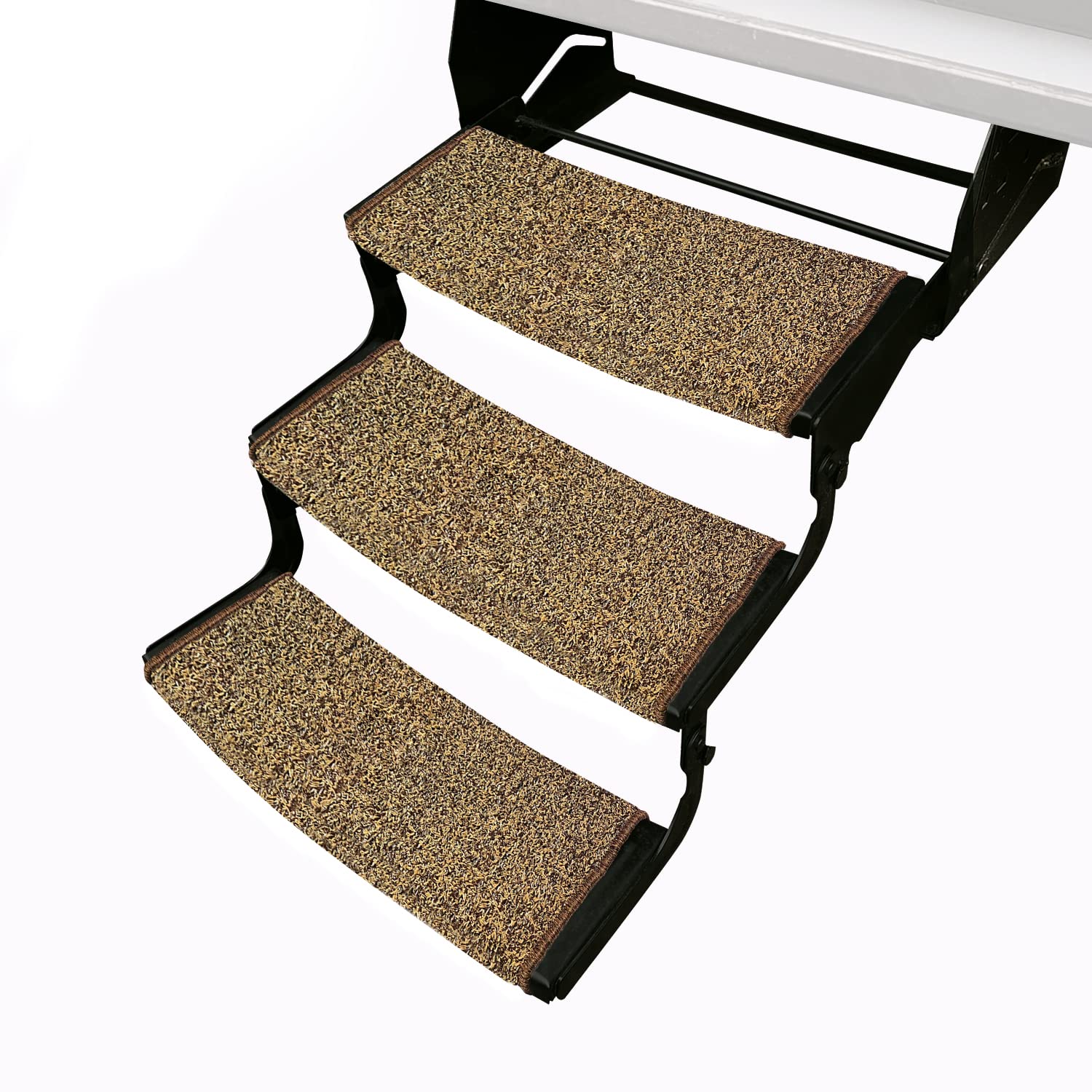 Prest-O-Fit 3-Pack 2-4045 Wraparound Radius Rv Step Rug Brown 22 In. Wide