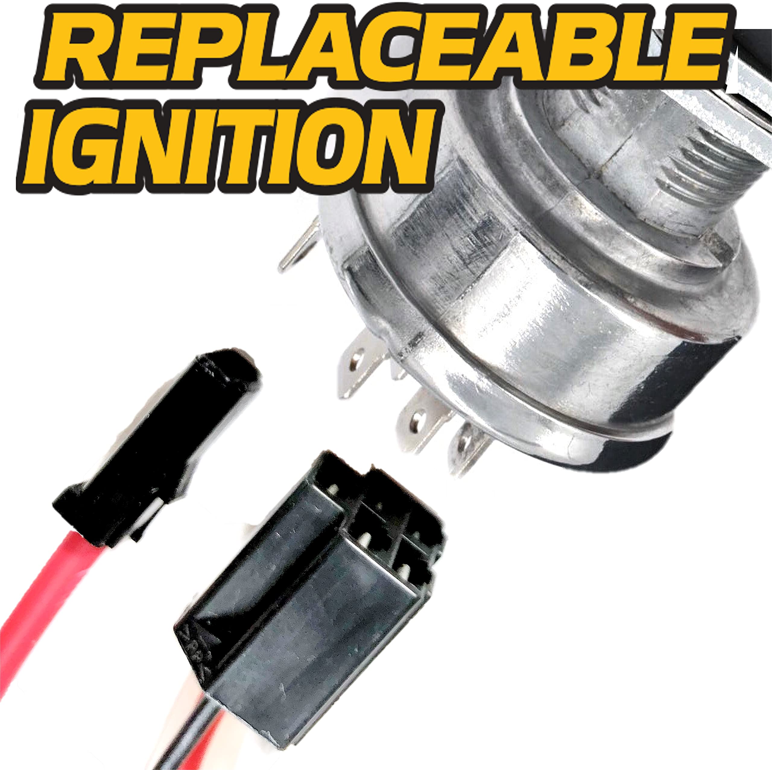 HD Switch Ignition Module Key Switch for John Deere Tractors - OEM Upgrade, Black, Fits GX255, GX325, GT225, LX255 and More