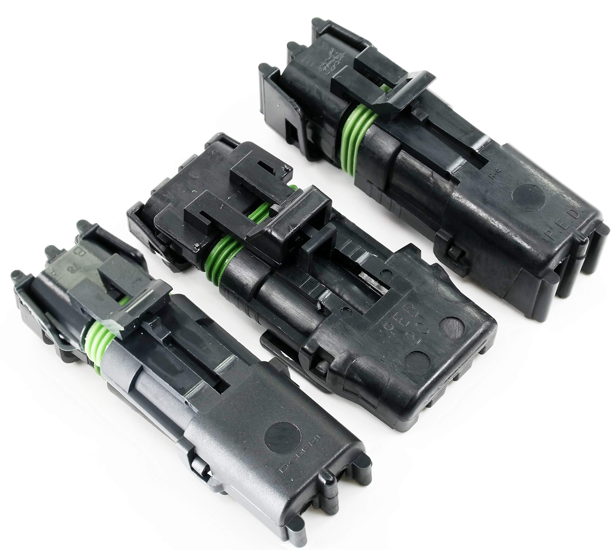 338Pcs 2, 3,4 Pin Weatherpack, 20 Amp Terminal Kit 10-20