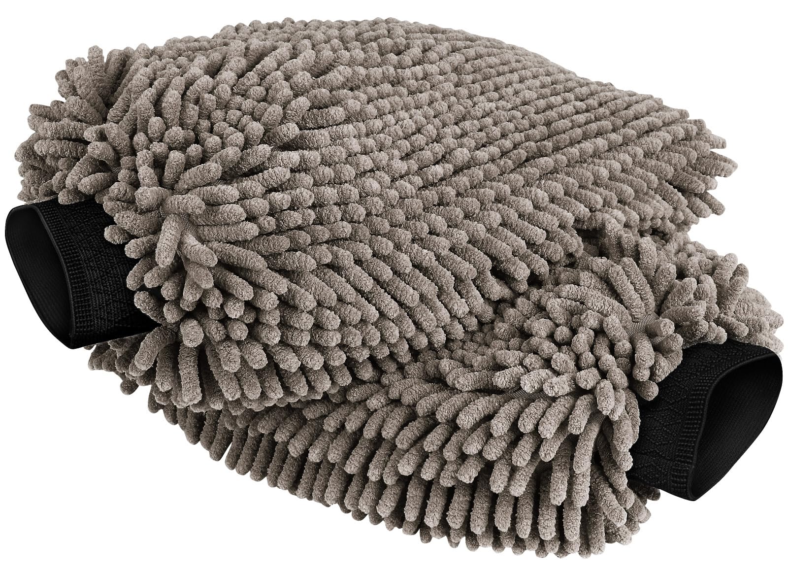 Aidea Car Wash Mitt Microfiber-2Pack, Scratch-Free& Lint-Free, Premium Chenille Microfiber Wash Mitt-Grey Extra Large Size (8''X