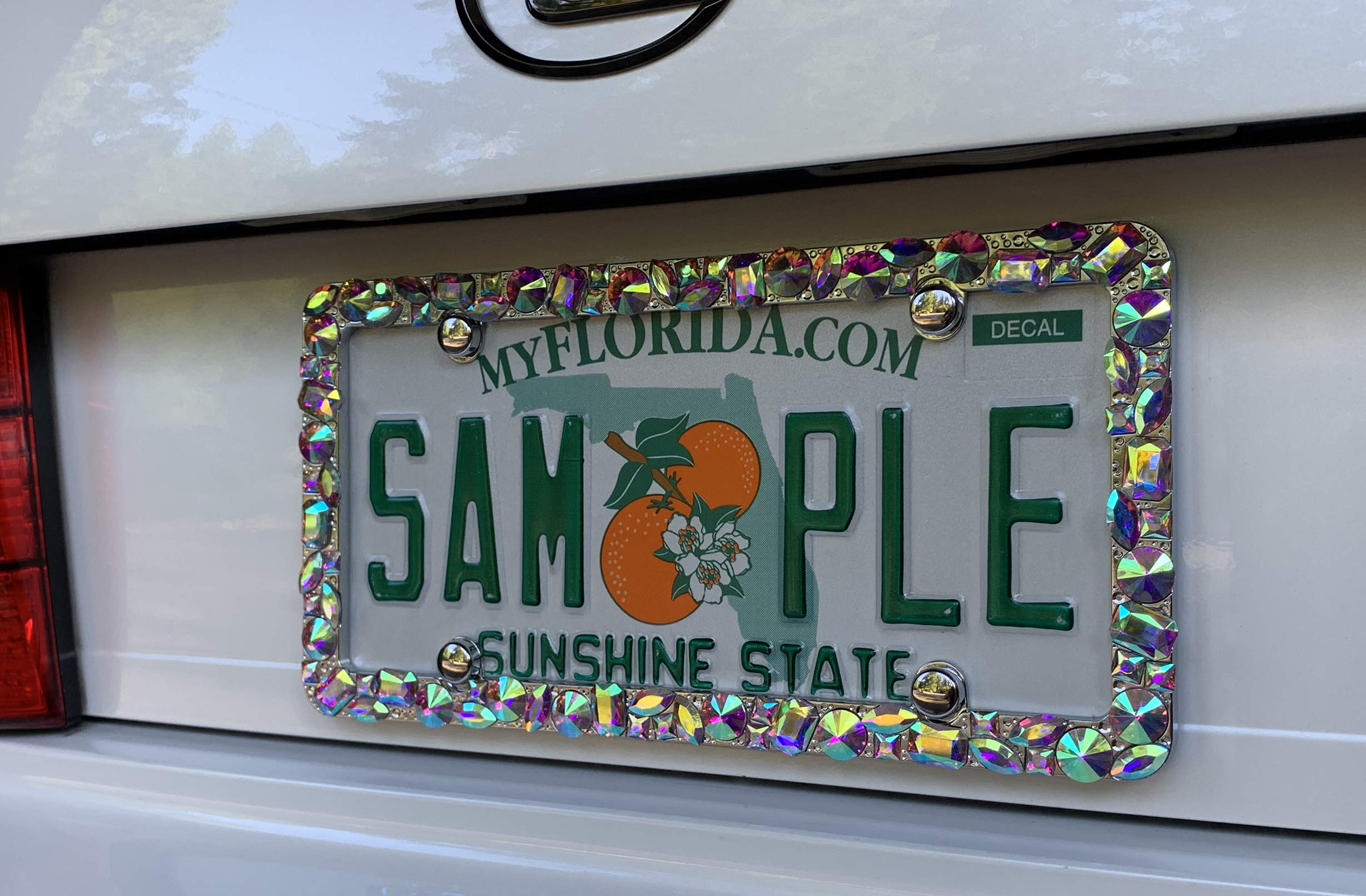 Cruiser Accessories License Plate Frame - Chrome Plastic, Model 16130, Color Dazzle