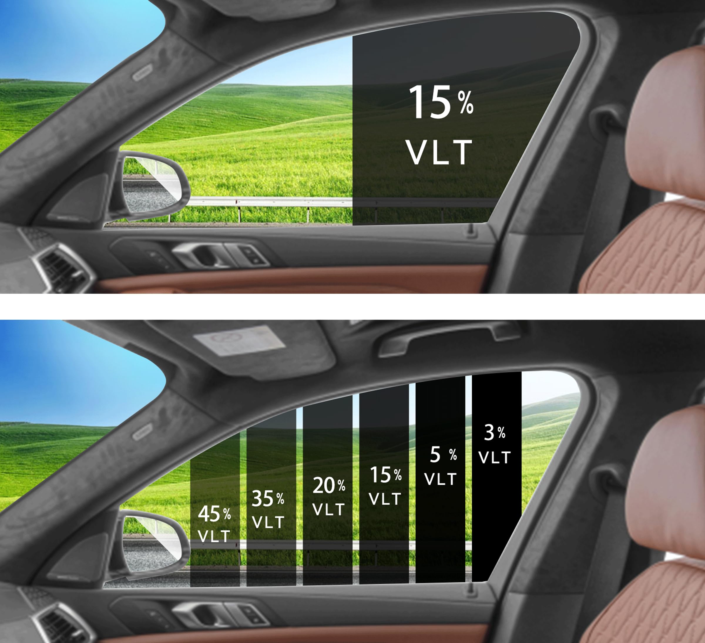 2Ply Premium Window Tint Film For Car 20''In X 15'Ft (15% Vlt), Protects Privacy, Blocks Uv And Reduces Heat, Film Roll For Car