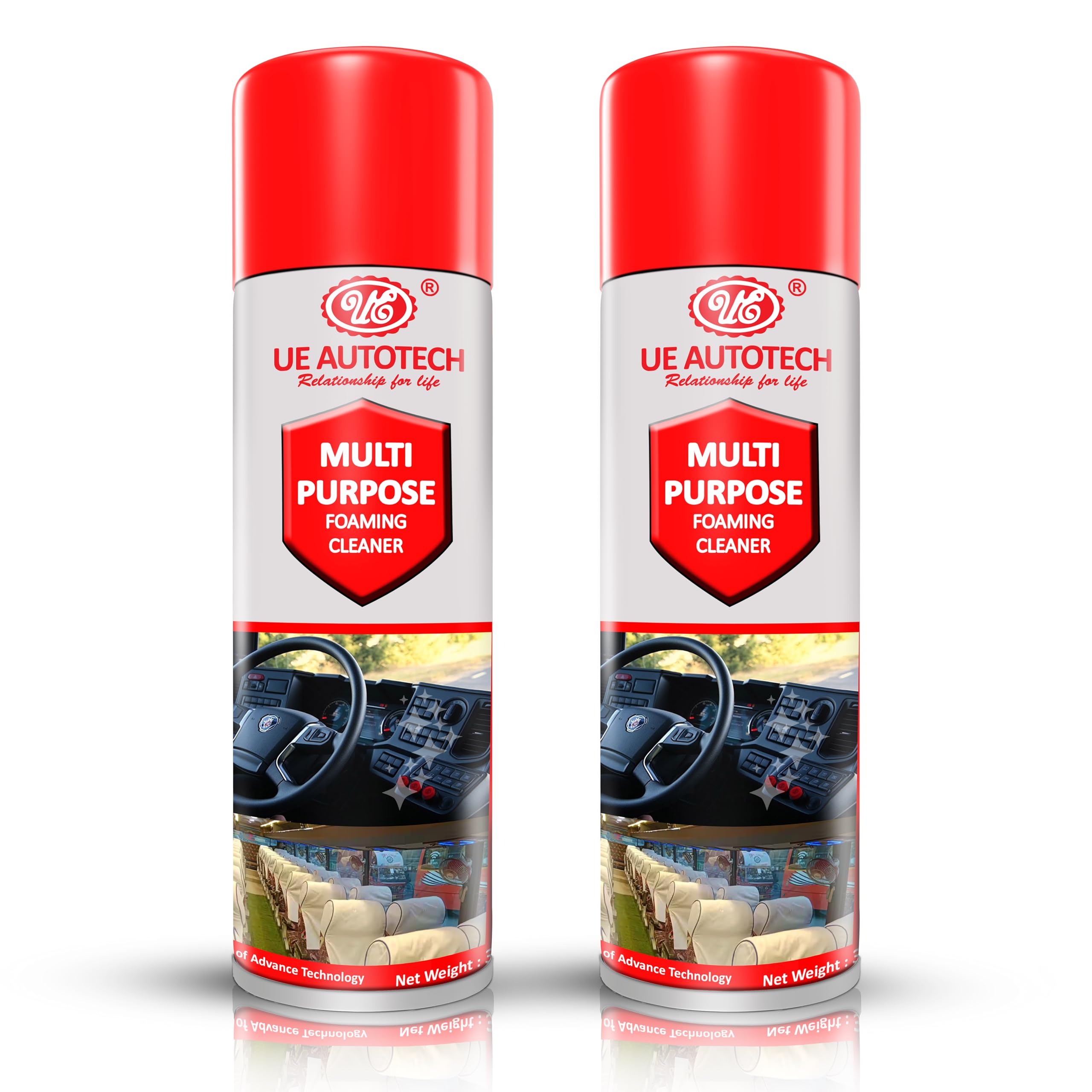 Ue Foaming Car Interior Cleaner  350 Ml | Upholstery Spray for Sofa | Car Care | Fabric Cleaner MultiSurface Foam for Home Imp