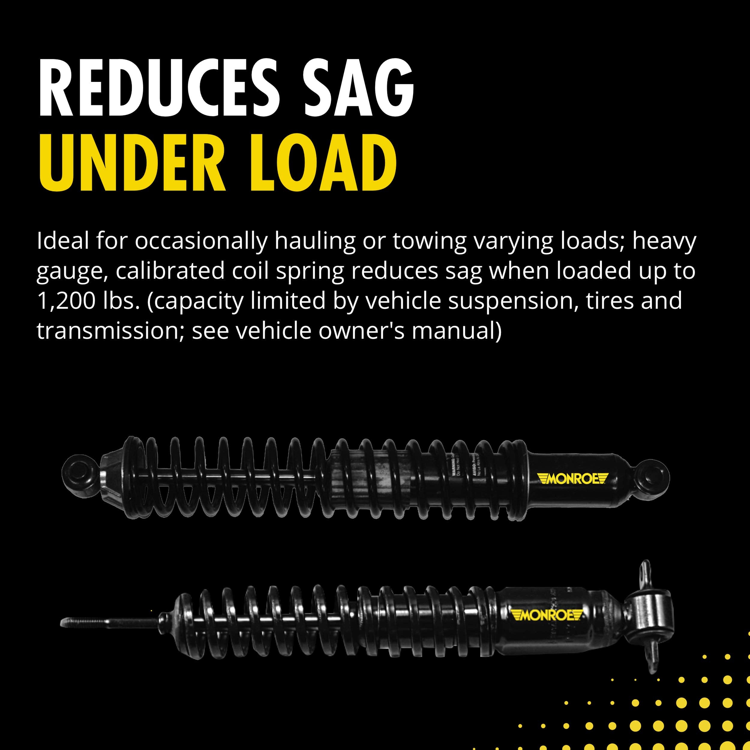 Monroe Load Adjusting 58654 Suspension Shock Absorber And Coil Spring Assembly Pack Of 2 For Chevrolet Silverado 1500