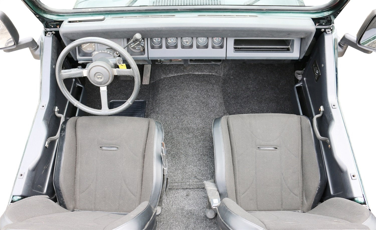 Bedrug - Jeep Liners | 1976 - 1995 Jeep Wrangler Cj-7 / Yj, Front Floor Liners (Includes Heat Shields) | Grey - 8 Pc. | Brcyj76F