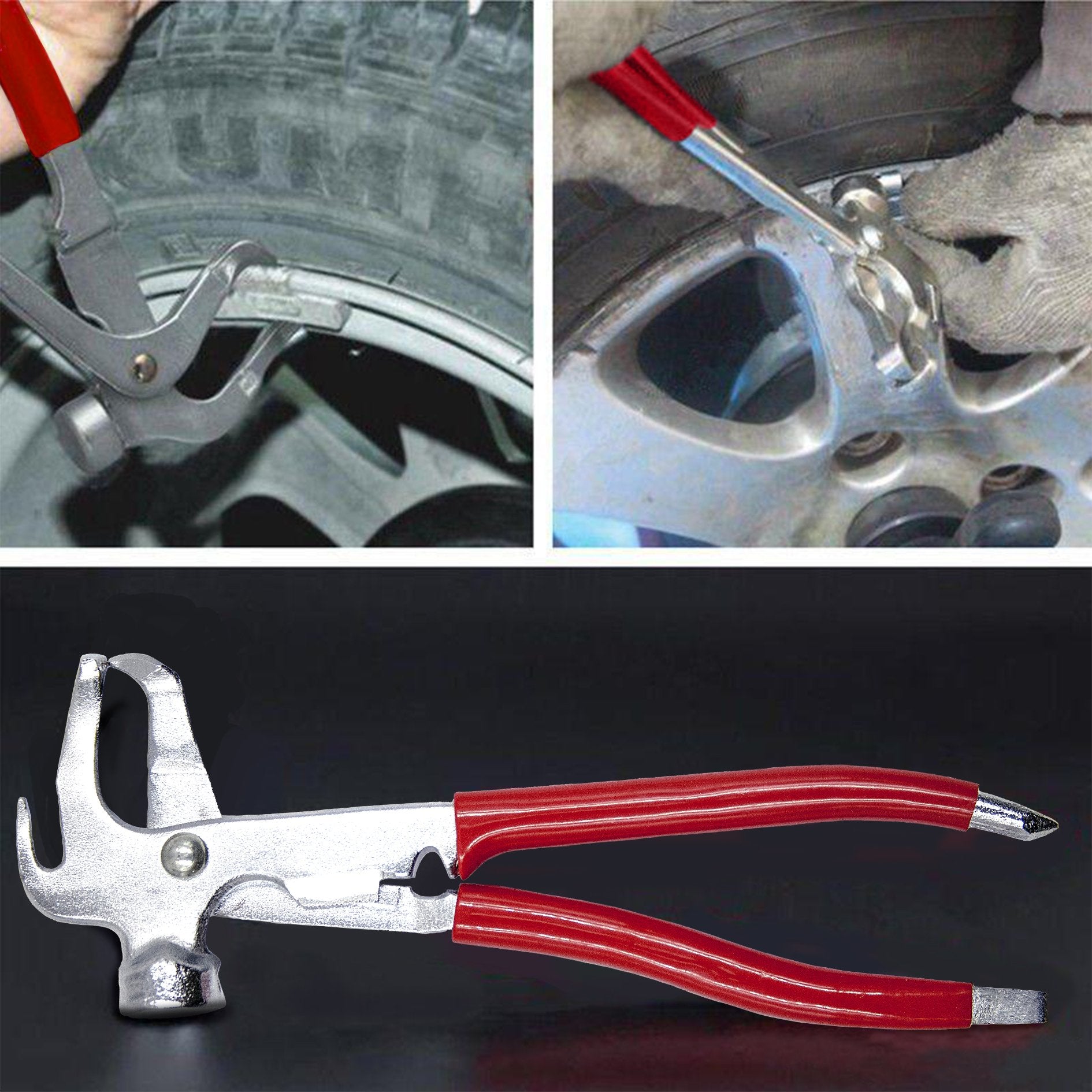 Ckauto Wheel Balancing Weight Plier Hammer Tool, Wheel Weights Clip On