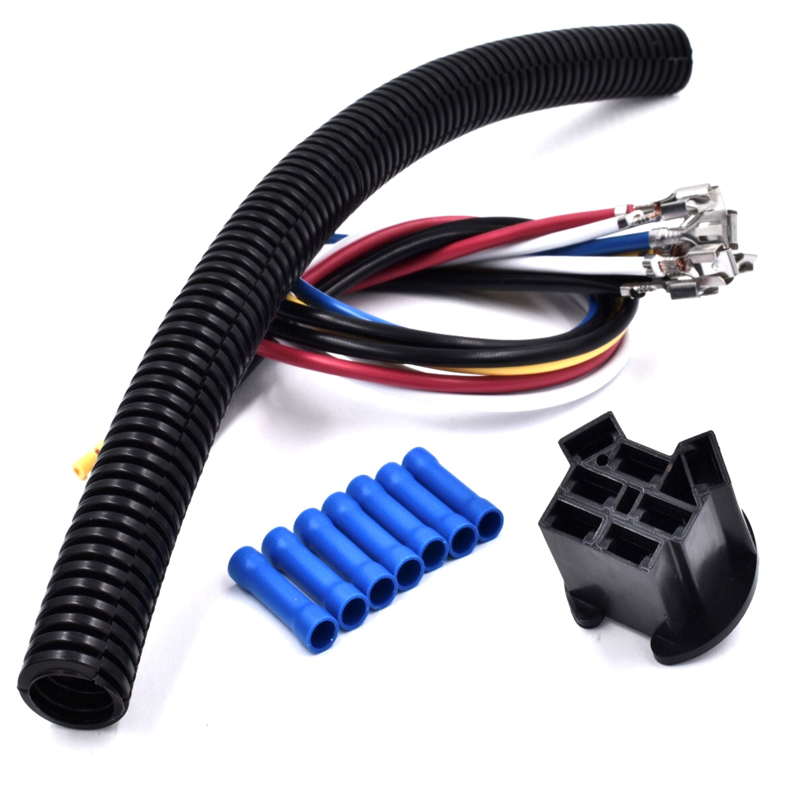 HD Switch Starter Ignition Switch Wire Harness 7 Terminal Connector Repair Kit Replaces John Deere GY20074 AM132807 AM133597 and