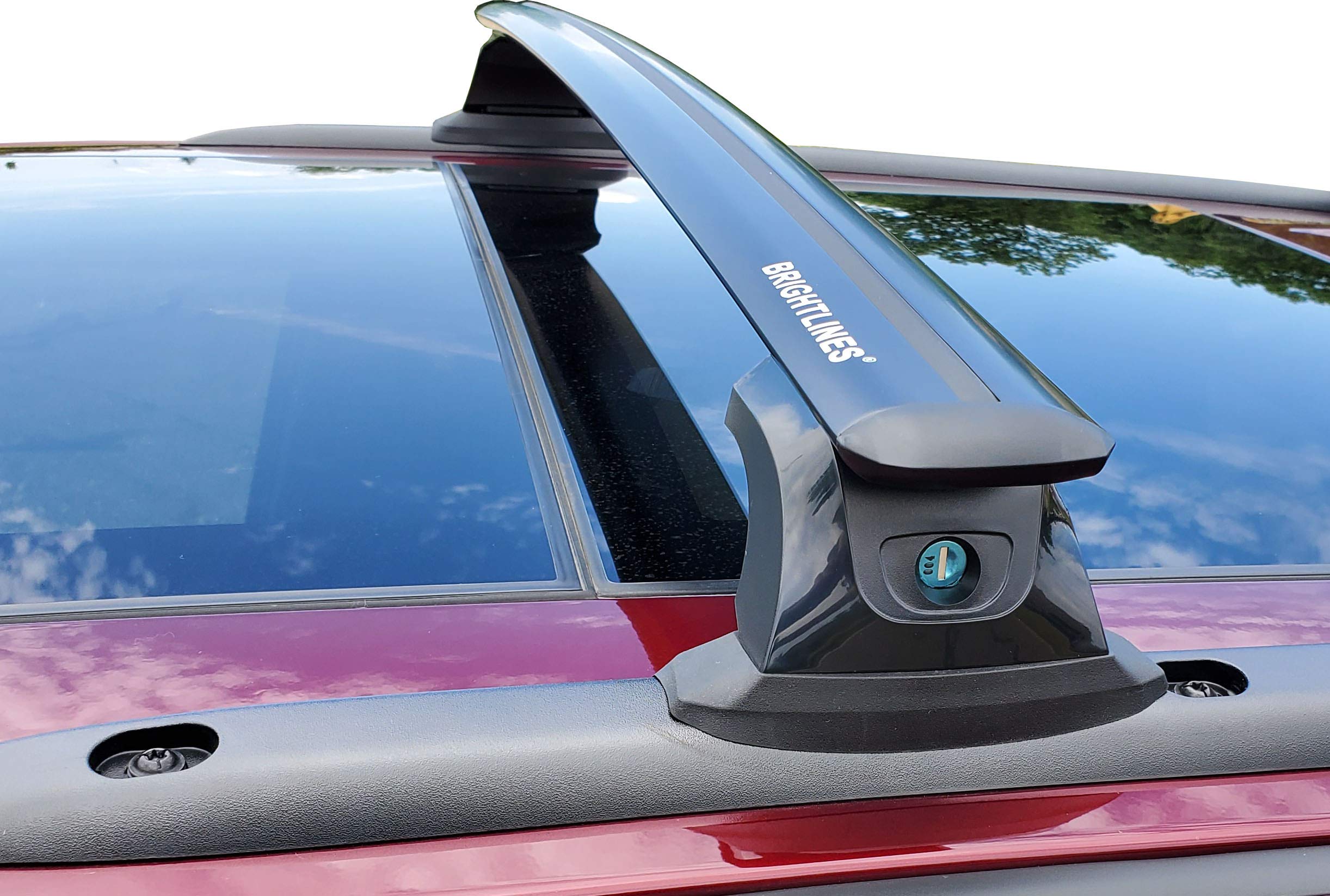 BRIGHTLINES Heavy Duty Aluminum Roof Rack Crossbars for 2011-2021 Jeep Grand Cherokee, Black, Model BL15-1-BB