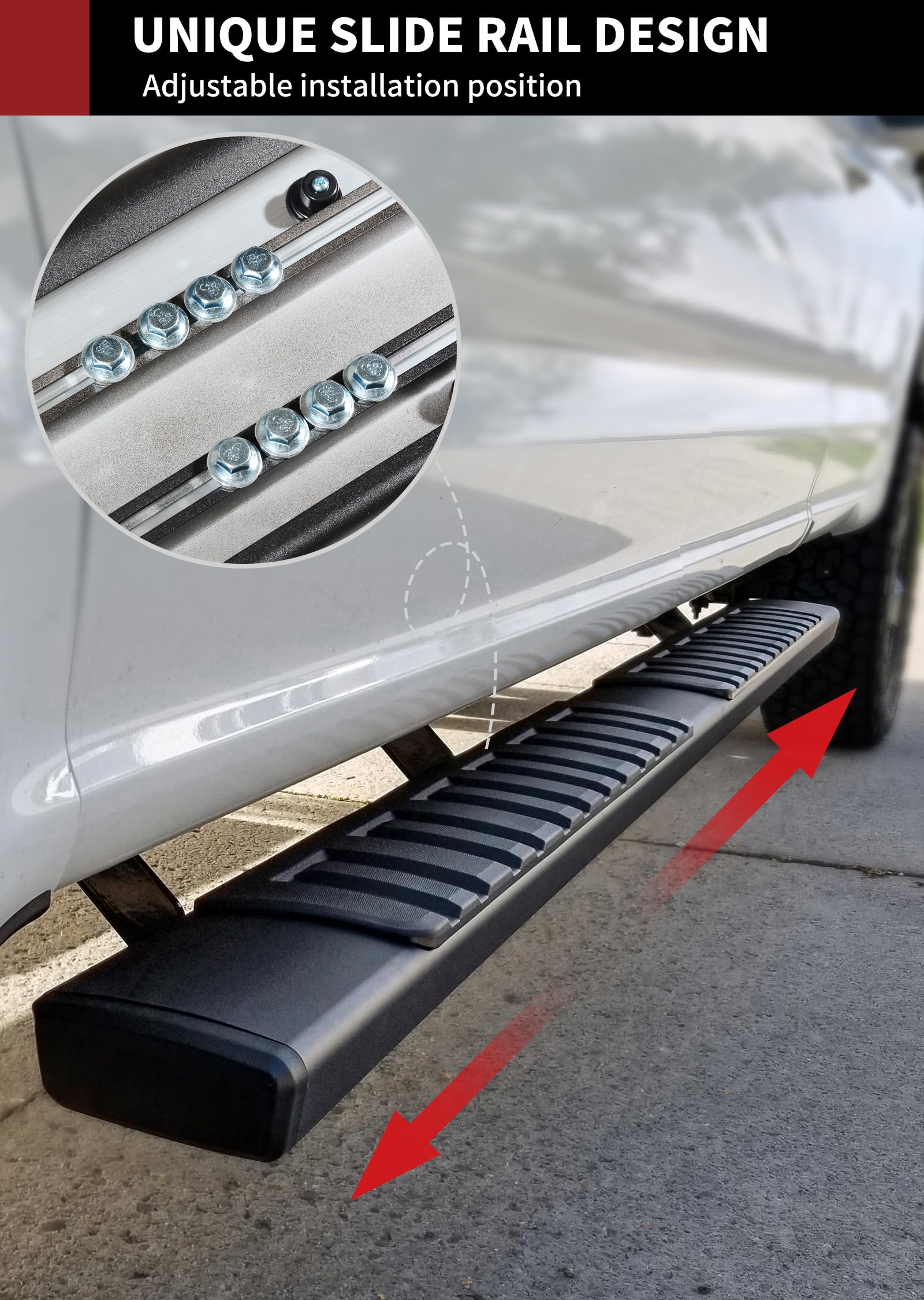 Yitamotor 6 Inches Running Boards Compatible With 2019-2025 Chevy Silverado/Gmc Sierra 1500 Double Cab, 2020-2025 Silverado Sier