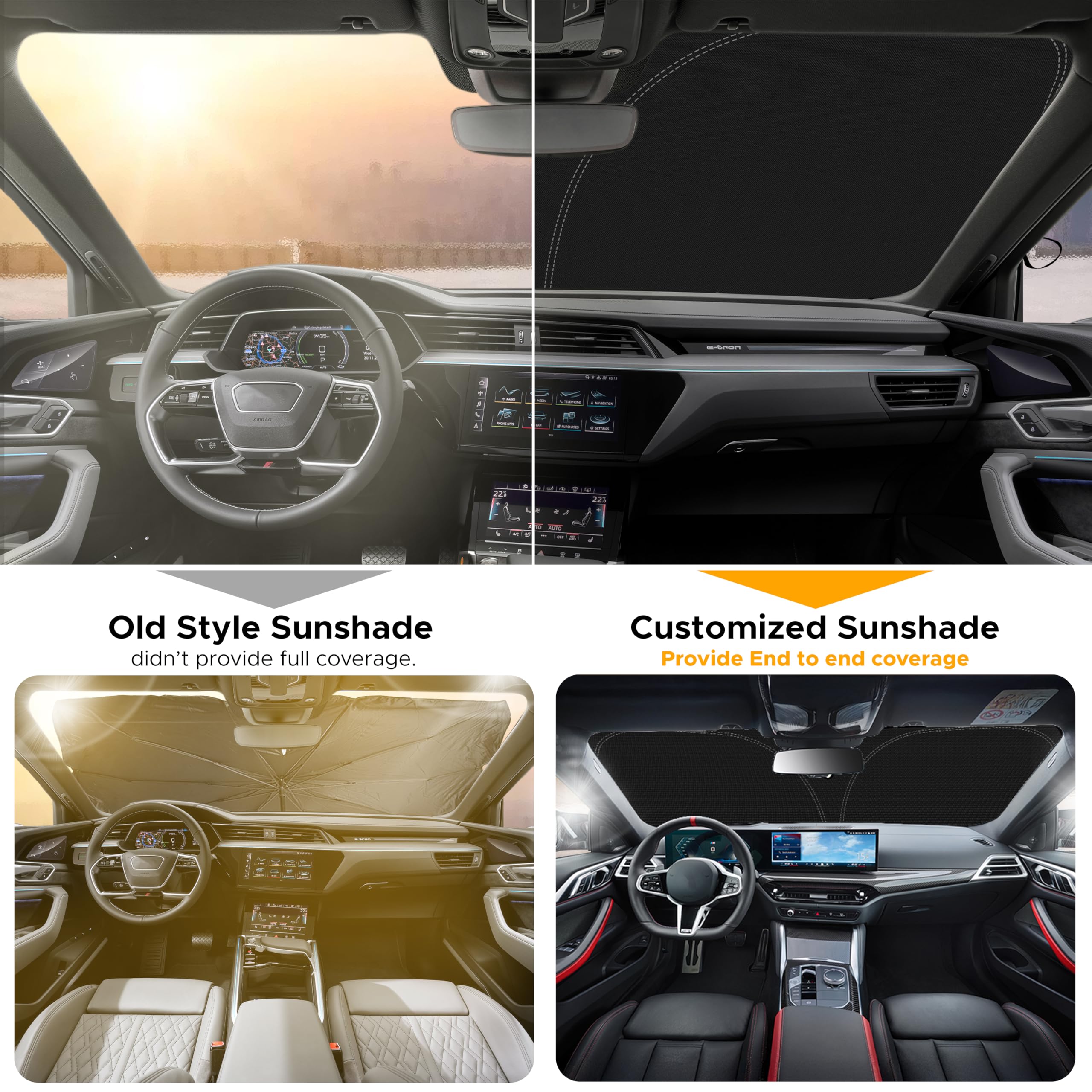 For Hyundai Tucson 2016-2021 Car Windshield Sunshade - Front Window Sun Protector For Uv & Sun Protection -Econour Car Interior