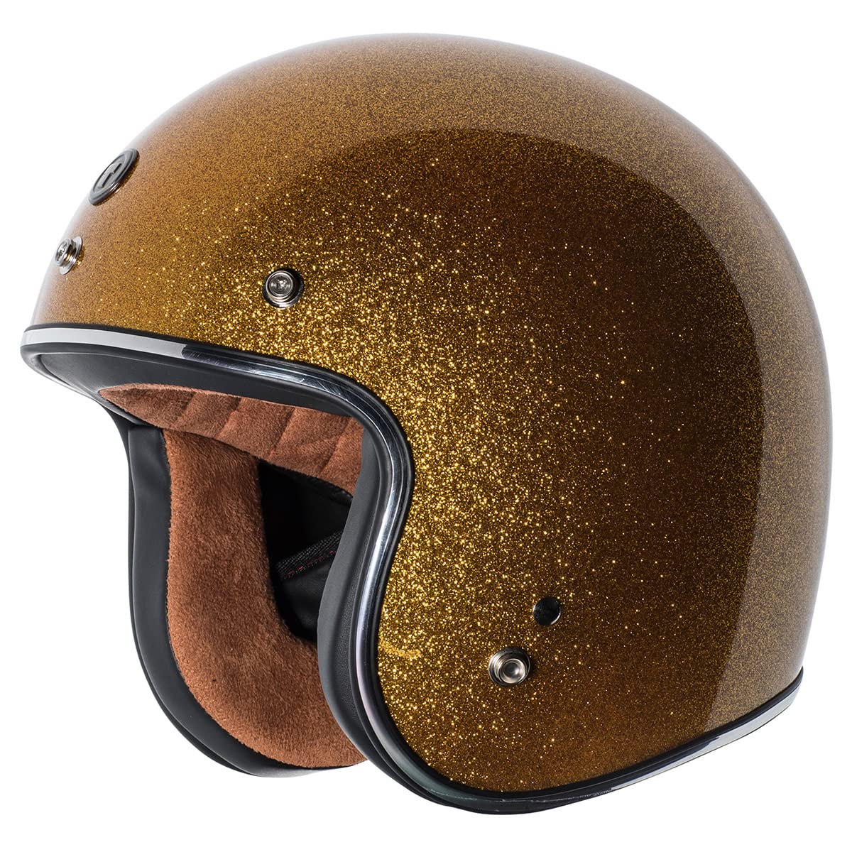 Torc T50-Sf-Gd-S (T50 Route 66) 3/4 Helmet With 'Super Flake' Graphic (Gold, Small)