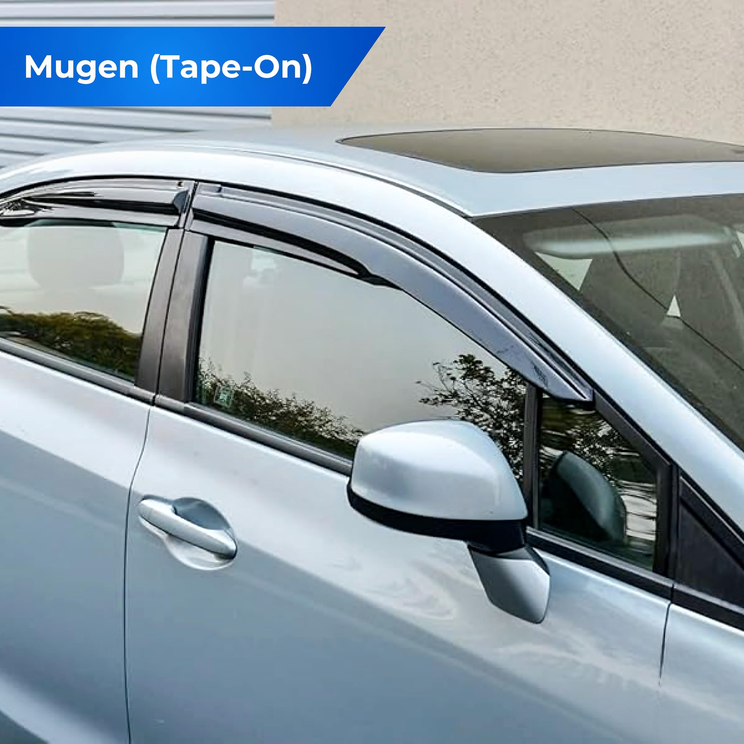 Kpy Window Visor Compatible With Kia Forte Sedan 2019-2024, 4Pc Rain Guard Side Window Vent Deflectors Tape-On Mugen Style, 2019