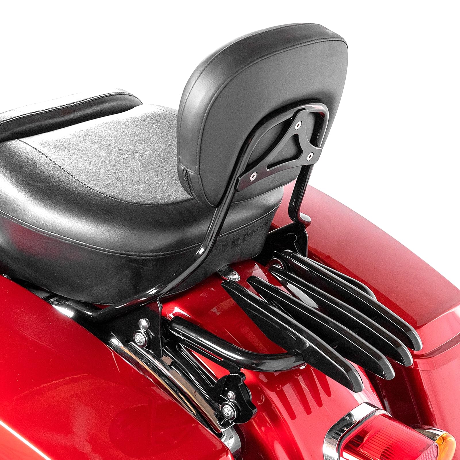 Mofun Gloss Black Luggage Rack Stealth Style Detachable Compatible With 2009-2024 Harley Touring Road King Electra Glide Road Glide Street Glide