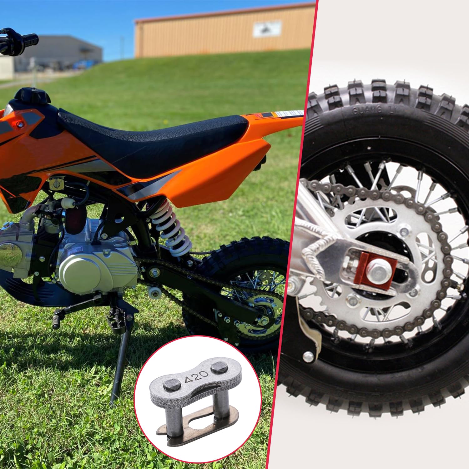 KAMIER 420 Chain Master Connect Link Breaker for Coleman CT200U BT200X Baja 196 212cc Mini Bike Go Kart TaoTao Coolster Ice Bear