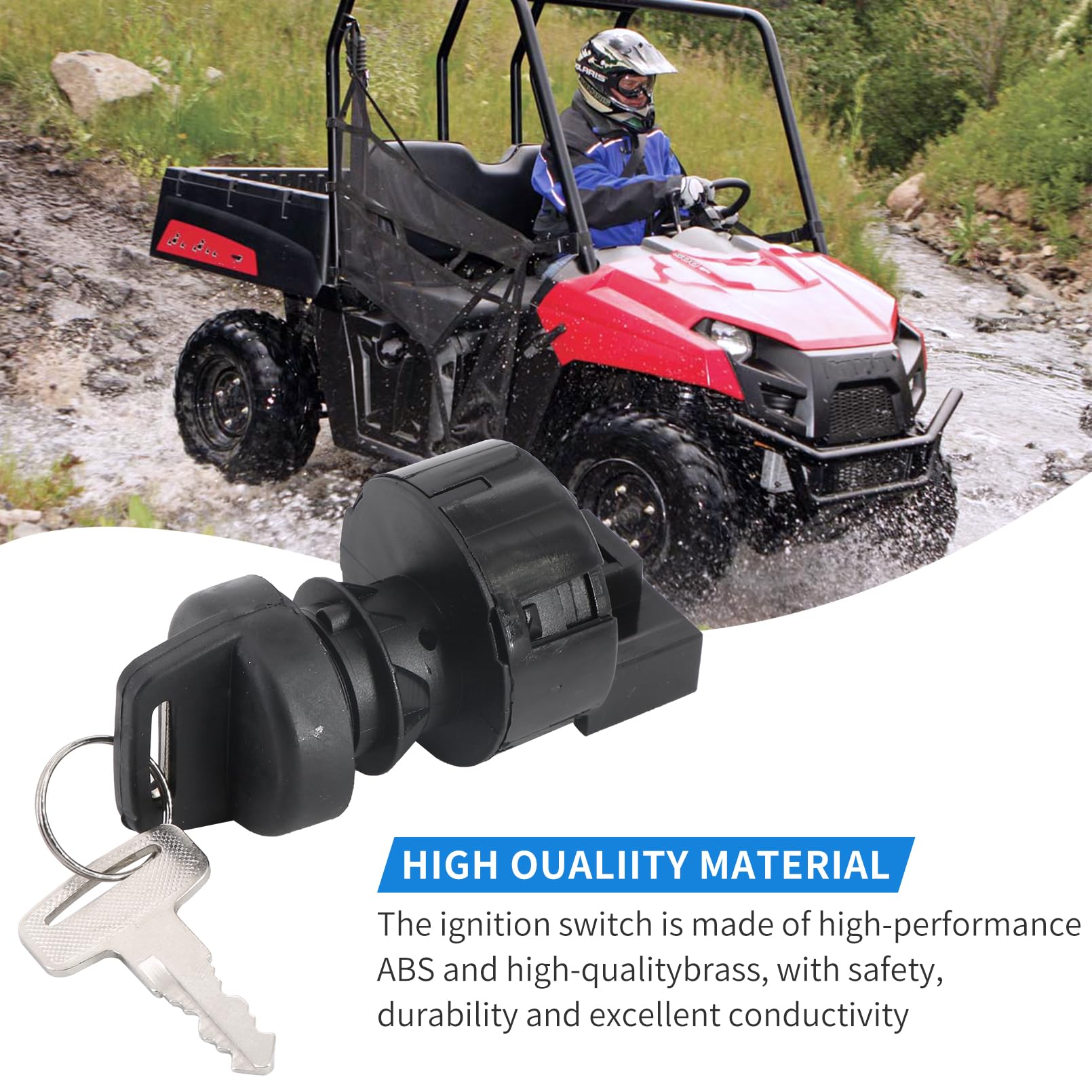 KIPA Ignition Key Switch for Polaris Sportsman 400 500 600 700 800 Ranger 500 700 900 1000 XP Diesel RZR 800 900 1000 Turbo Brut