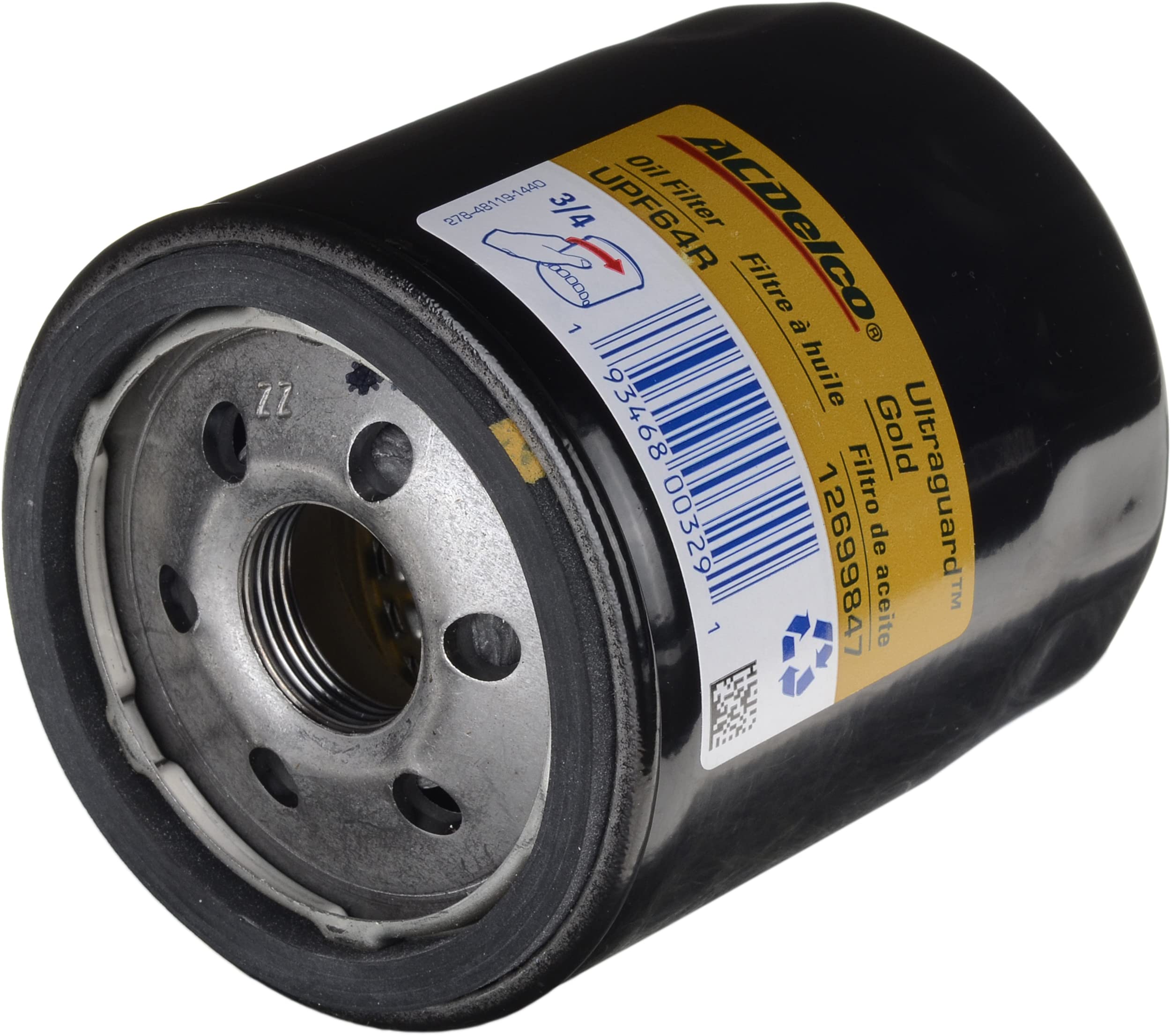 ACDelco Professional UPF64R Engine Oil Filter, Model 12699847, Steel/Aluminum Canister, High-Performance Media