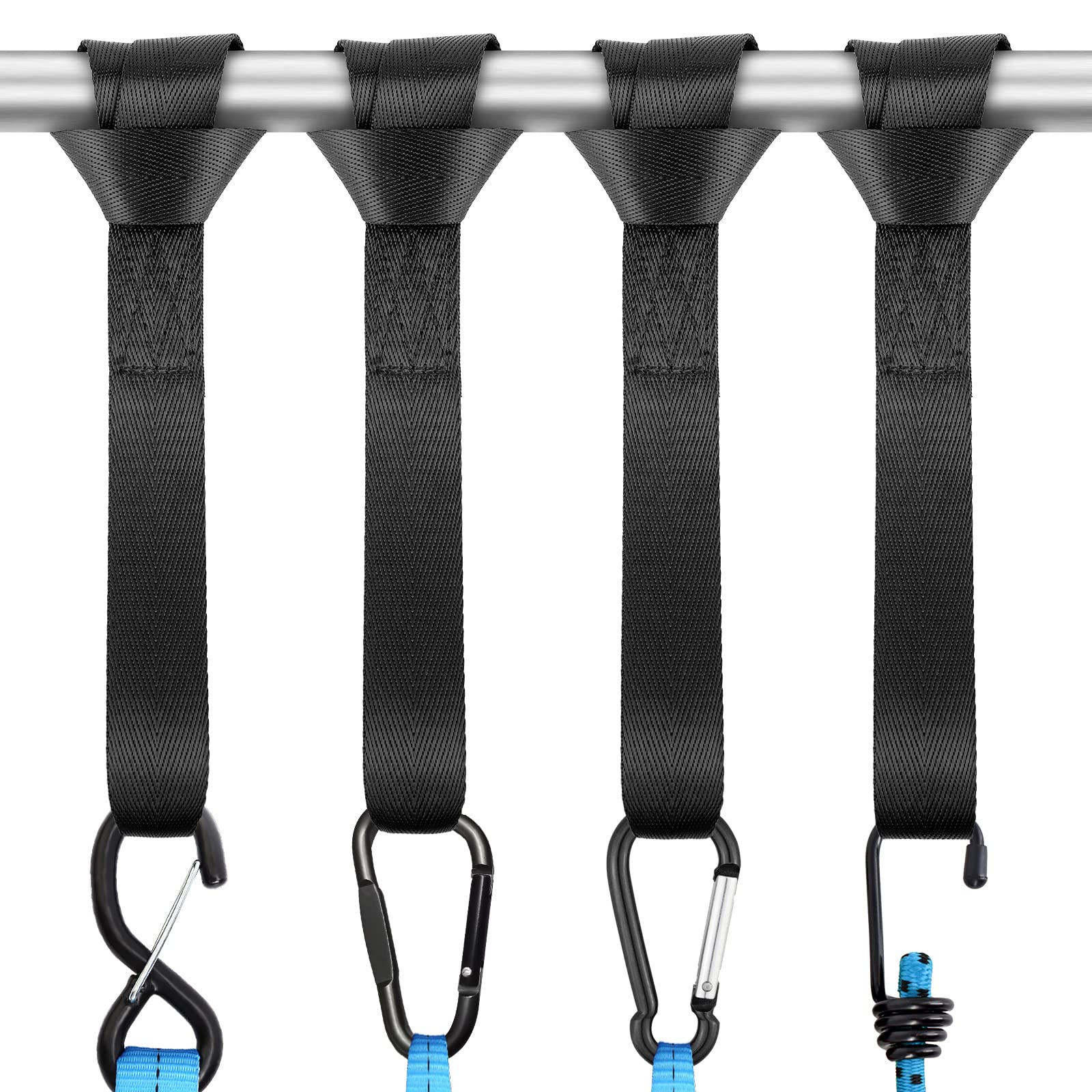 RIO Direct 6-Pack Soft Loop Tie Down Straps, 1800Lbs Load Capacity, 4800Lbs Breaking Strength, 1 * 12 inches Heavy Duty Motorcyc