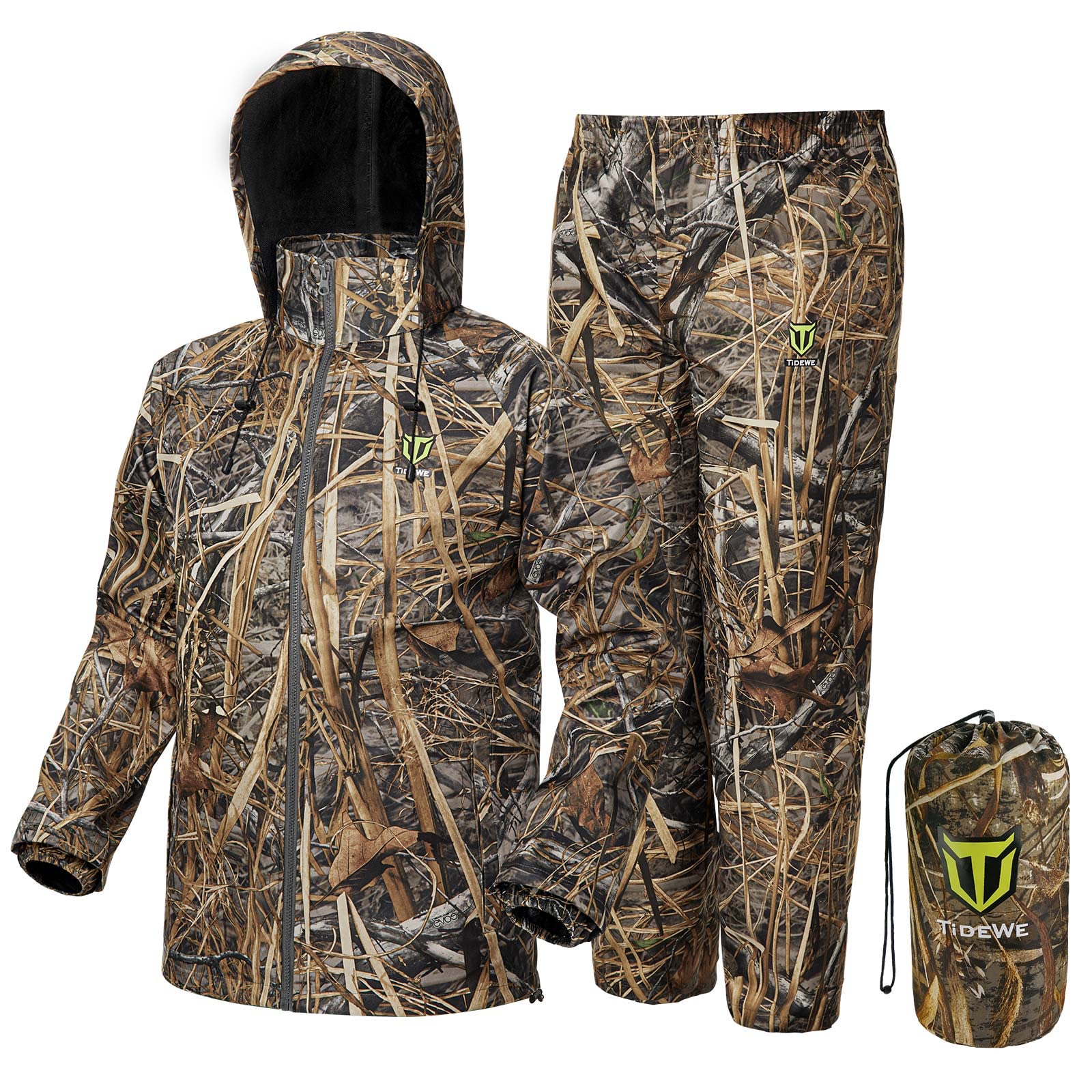 Tidewe Rain Suit, Waterproof Breathable Lightweight Rainwear (Next Camo Evos Size L)