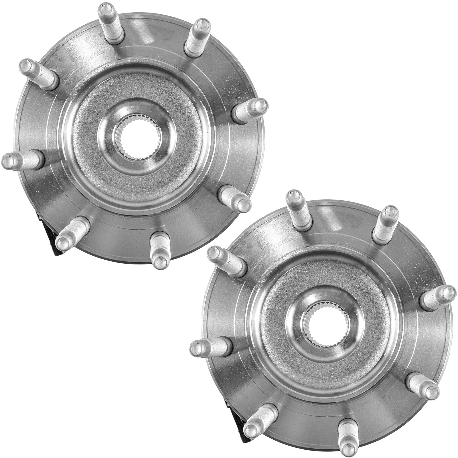 TRQ Wheel Bearing and Hub Assembly Set, 2 Piece for 01-06 Chevy Silverado 2500 HD 4WD, Model BHA48548, 8 Lug Wheels