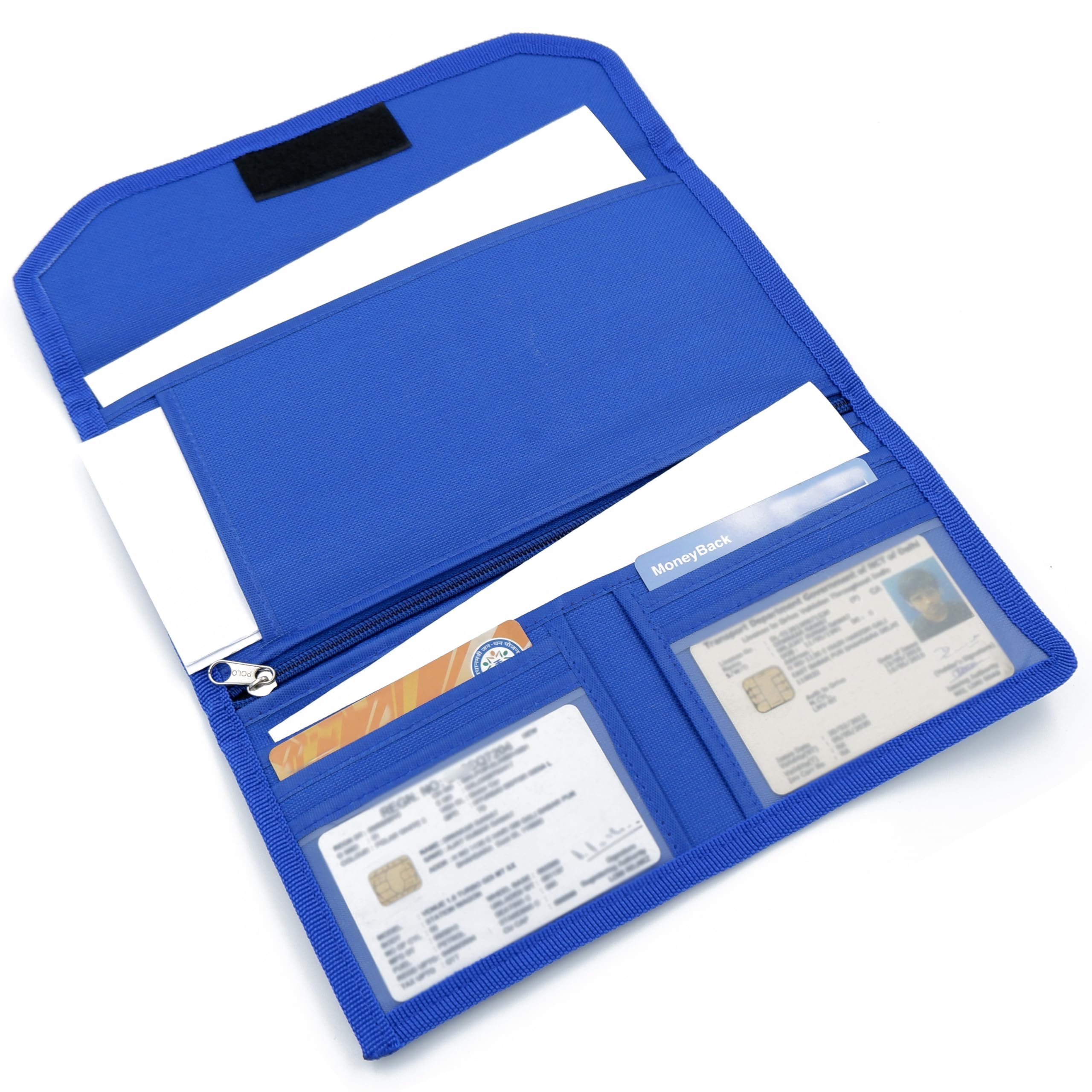 Asraw Two Wheeler/Car Document Holder, Vehicle Document Organiser (Blue, 1)