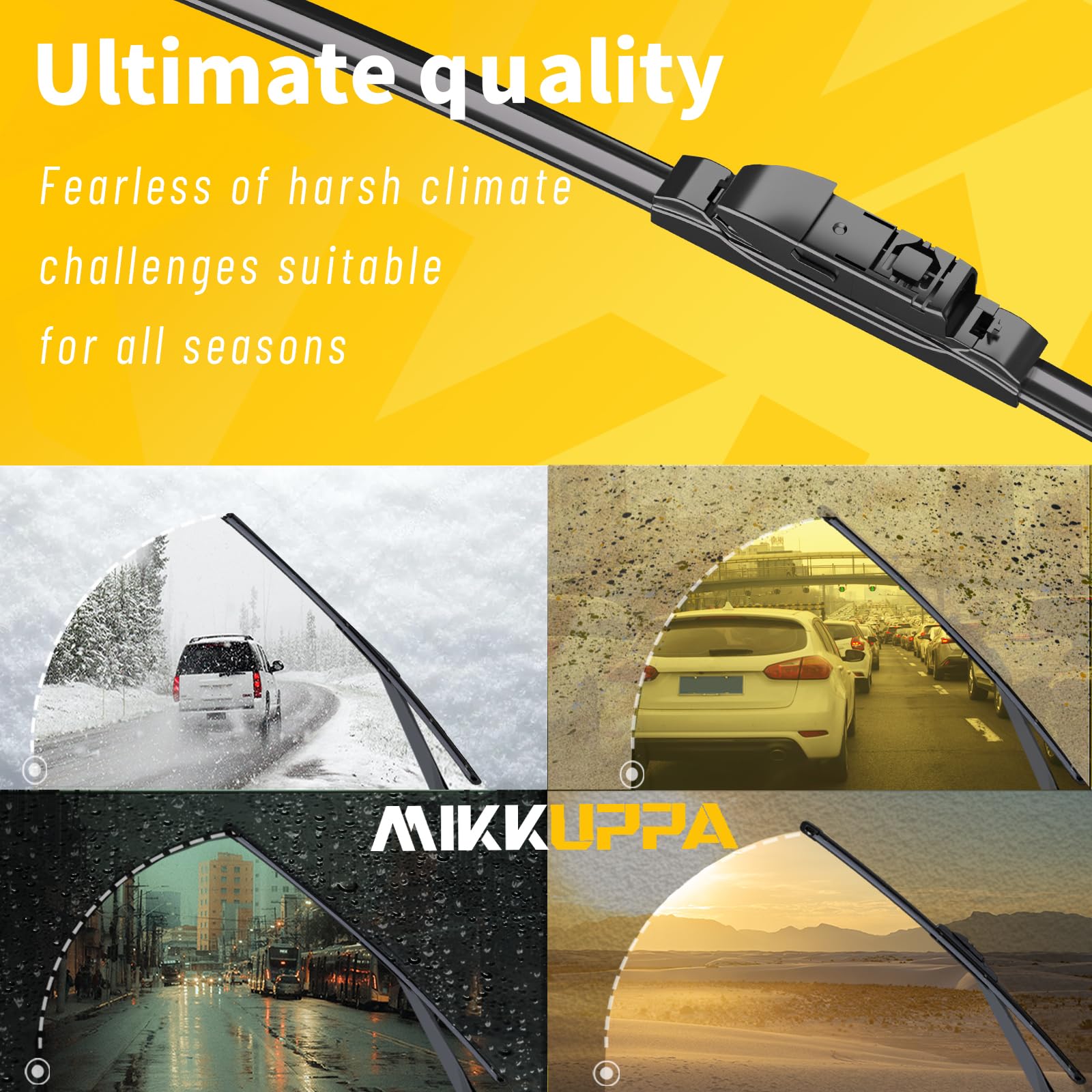 Windshield Wiper Blades, 26'' + 16'' Replacement for 2017-2021 Subaru Impreza Crosstrek - MIKKUPPA Front Wiper Replacement (Pack