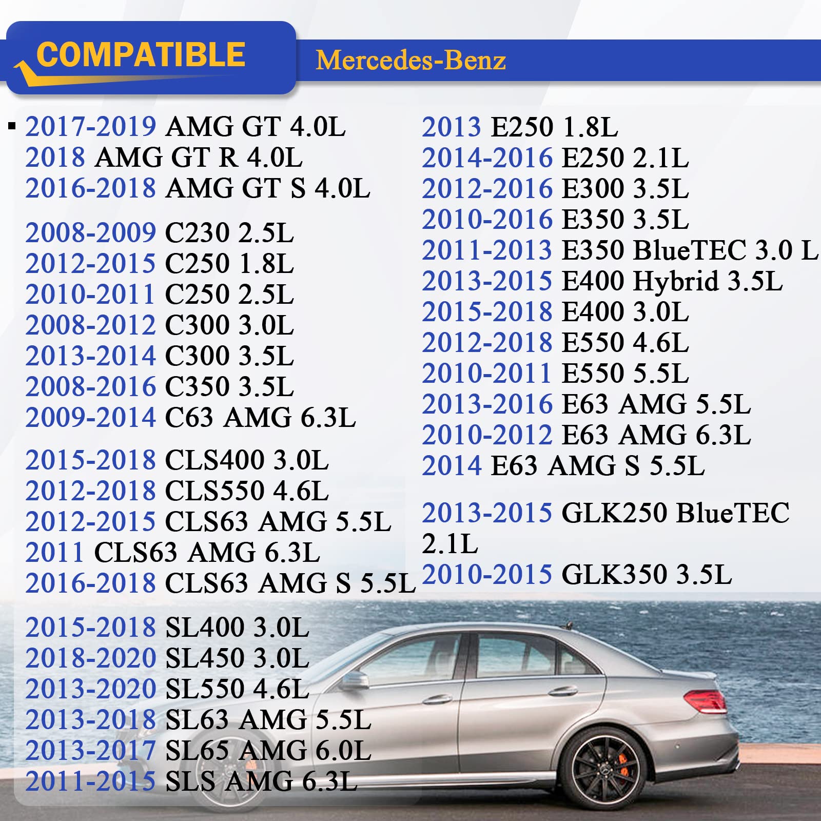 Premium Cabin Air Filter With Activated Carbon For 2008-2020 Mercedes-Benz Amg C230 C300 E350 Glk350 C350 Cls550 Cuk29005
