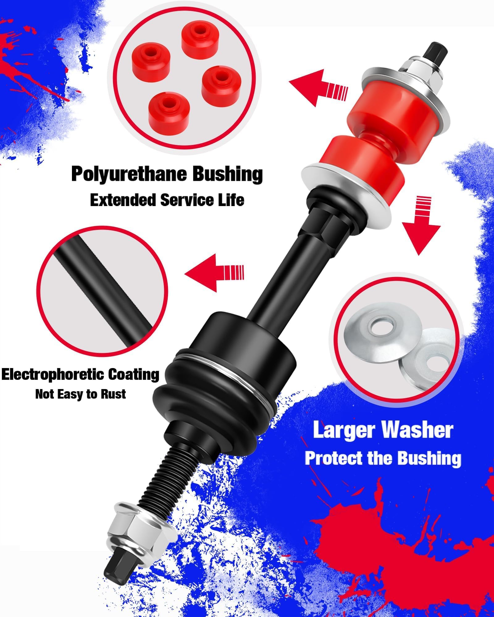 Ksp Sway Bar End Link For Ram 1500 4Wd 2006-2018, Front Stabilizer Bar Link Kits Fit For Ram Classic 2019-2022, Aftermarket Susp
