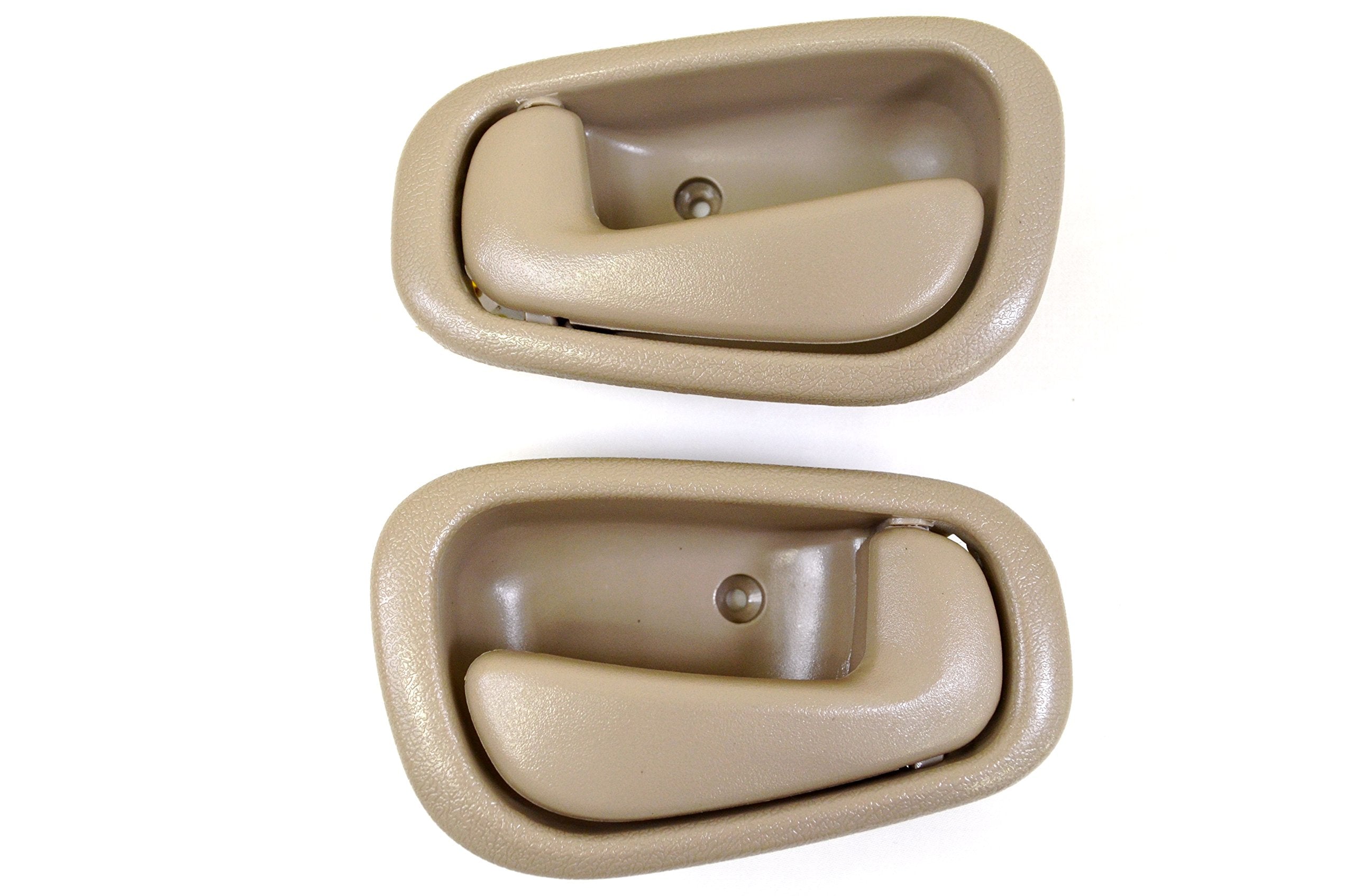 PT Auto Warehouse TO-2543E-DP - Inside Interior Inner Door Handle, Beige/Tan - Manual Lock, Left/Right Pair