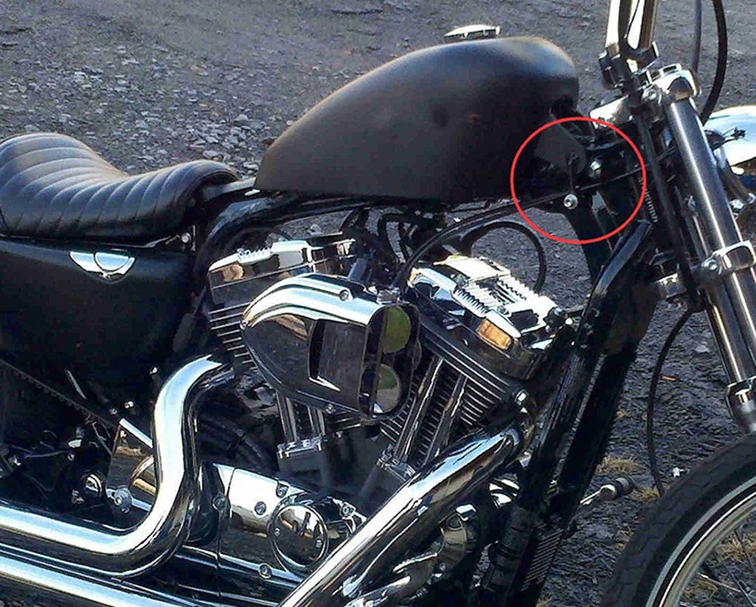 LisylineAuto 2 Inch Motorcycle Gas Tank Lift Kit - Steel Riser for Harley Sportster XL 883 1200 - Black