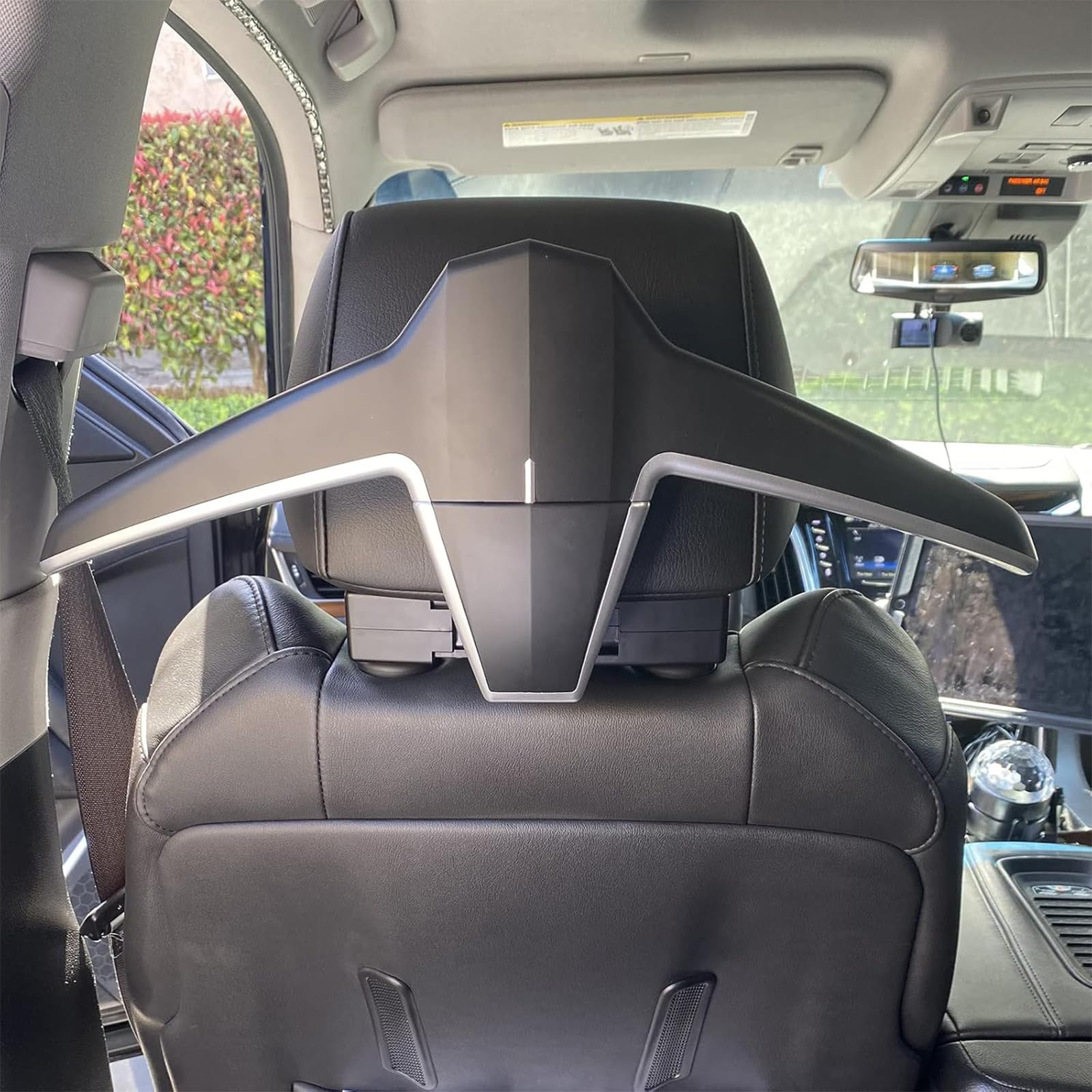 Engync Car Back Seat Headrest Hanger With 2 Car Hooks For Coat, Jacket, Suit, Clothes, Purse, Handbag, Grocery Bags - Multi-Purp