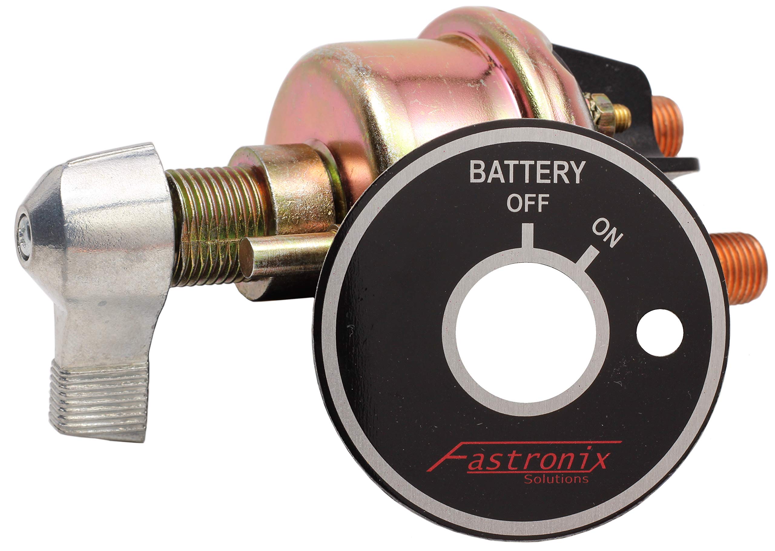Fastronix 300A Severe Duty Battery Disconnect Switch, 1/2" Copper, Black with Face Plate