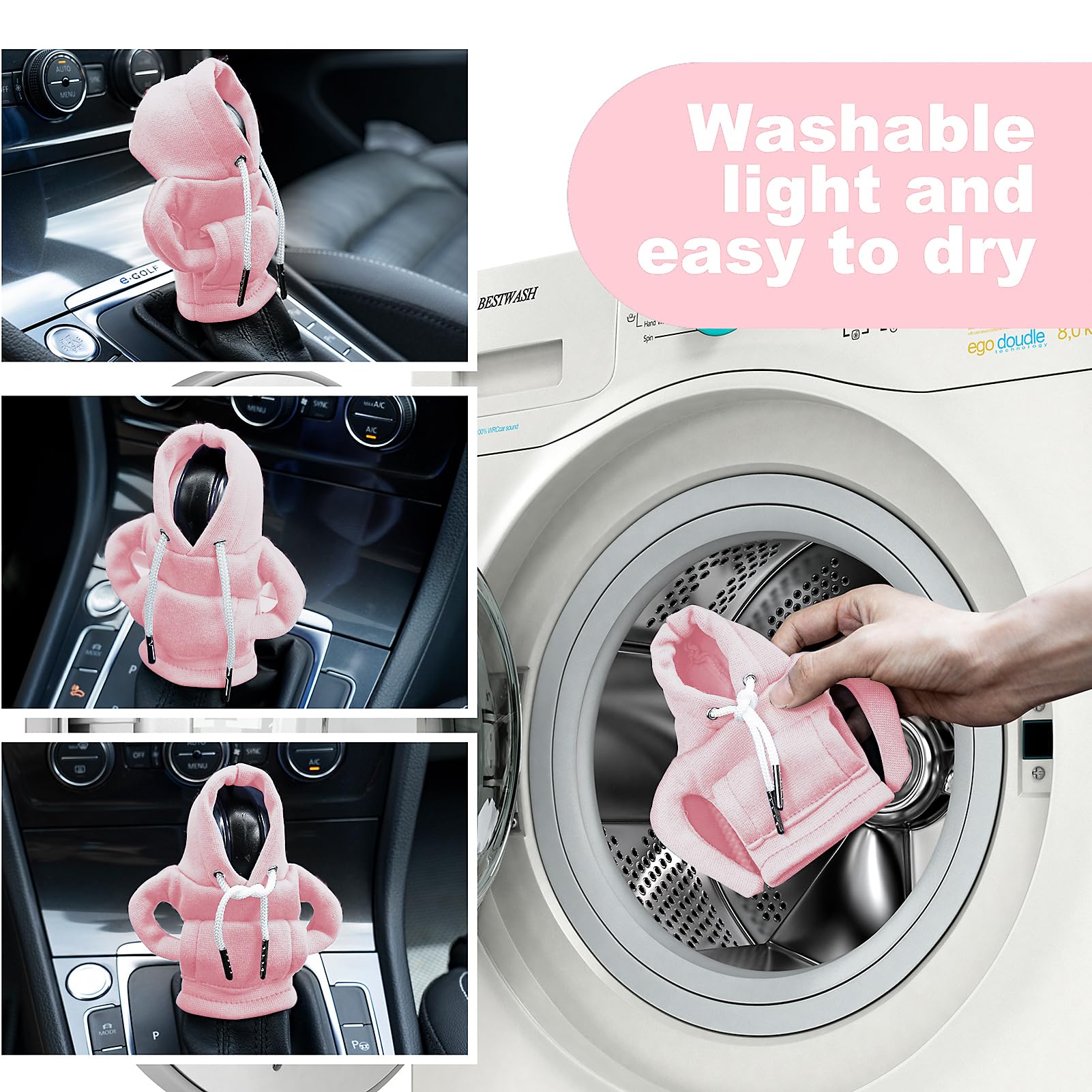 Gear Shift Hoodie, Universal Car Shift Knob Cover, Mini Hoodie For Car Shifter, Automotive Interior Cute Gadgets, Car Accessorie