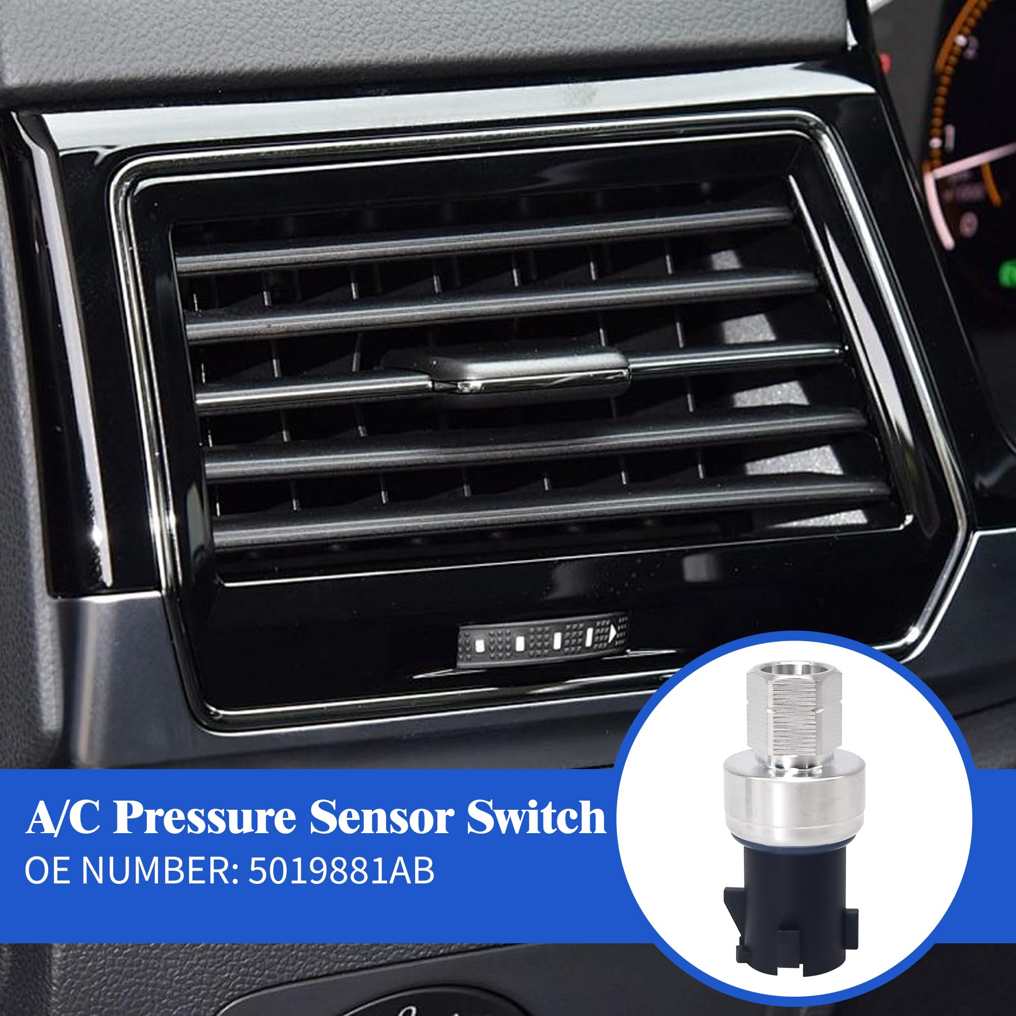 Hisport A/C Pressure Sensor Switch - Pressure Transducer Compatible With Chrysler Dodge Eagle Jeep Plymouth Ram Volkswagen, Repl