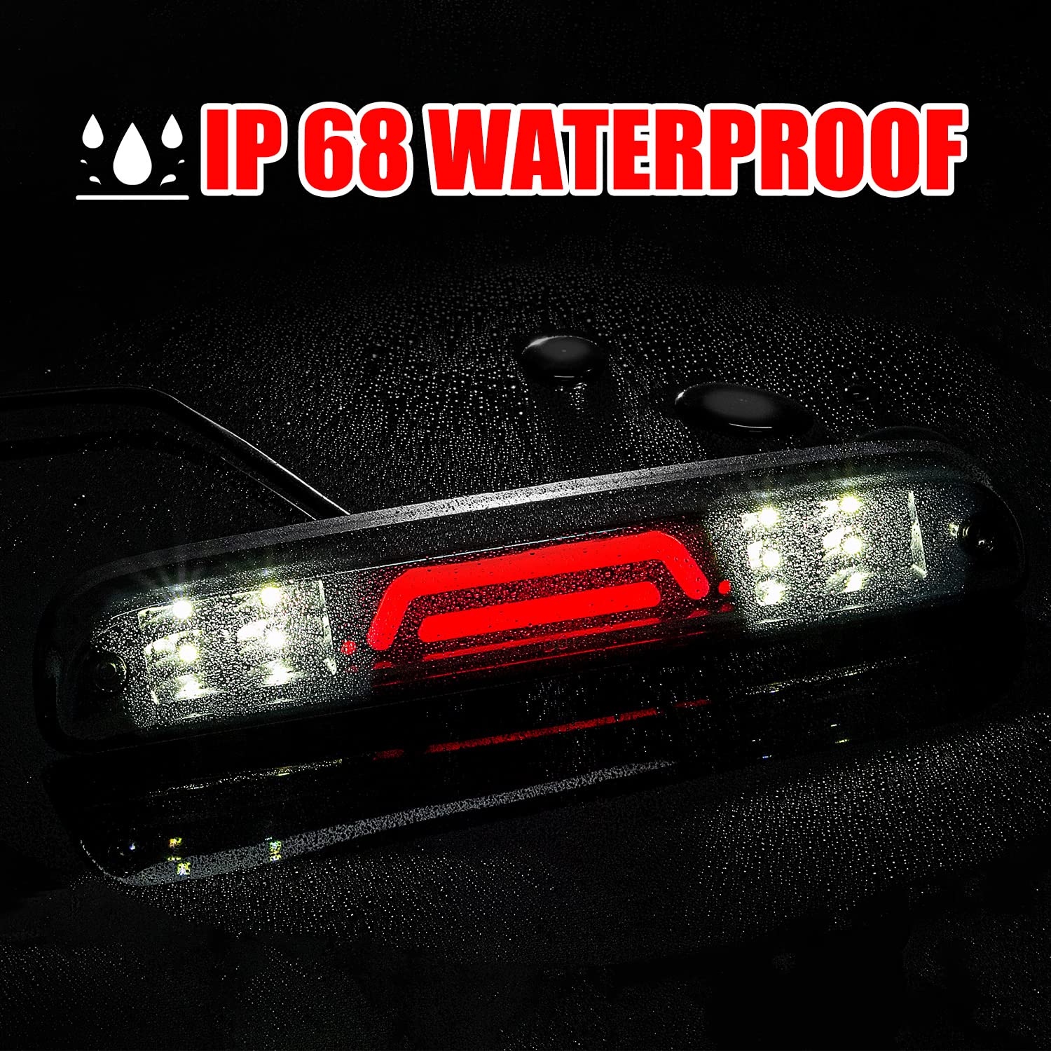 RANSOTO 3rd Third Brake Light Compatible with 1999-2016 Ford F250 F350 F450 F550 Super Duty/Ranger/Mazda B-Series Replaces YC3Z1