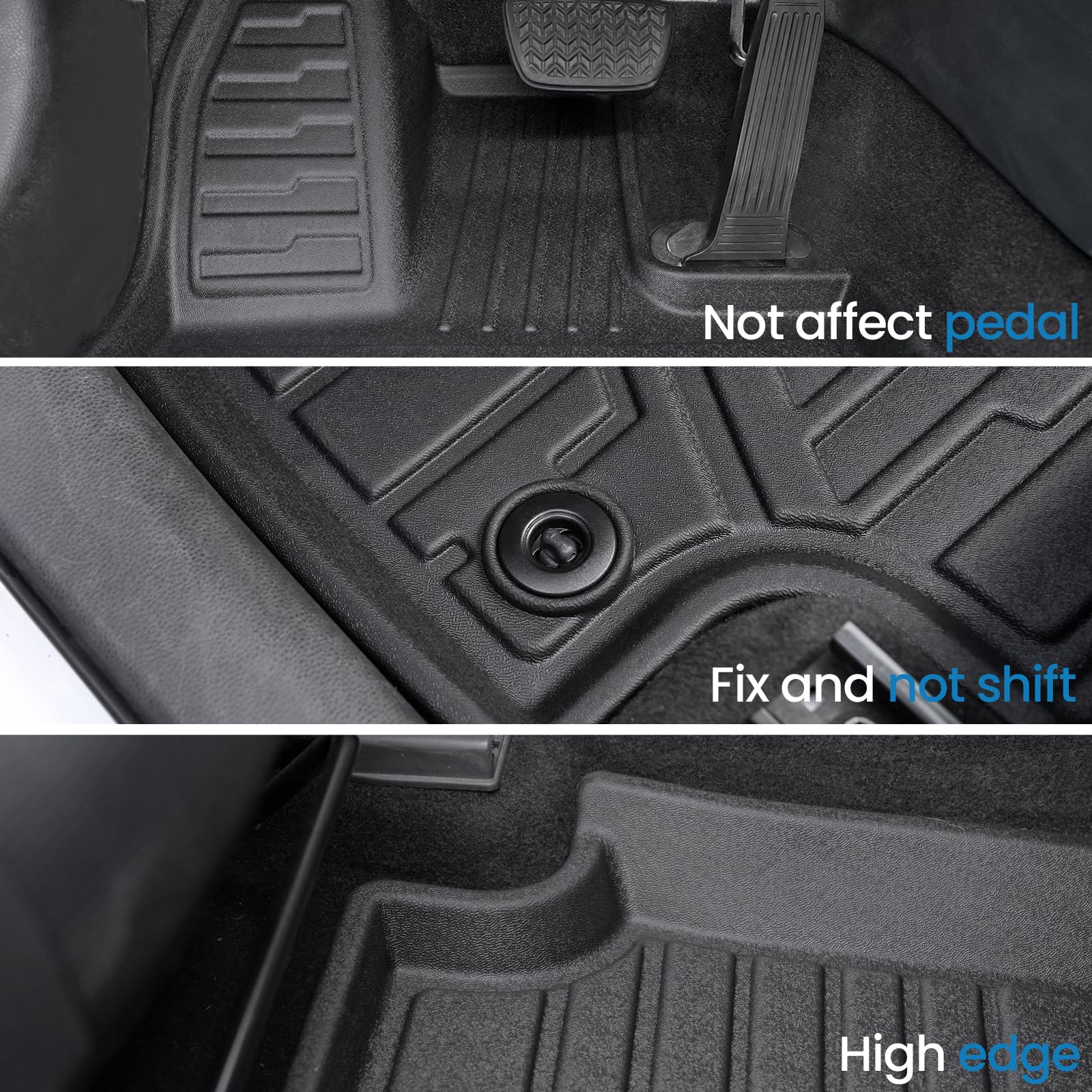 Joularise Floor Mats Cargo Mats Set Compatible With 2019-2024 2025 Toyota Rav4 Accessories, All Weather Tpe Trunk Cargo Liner Se