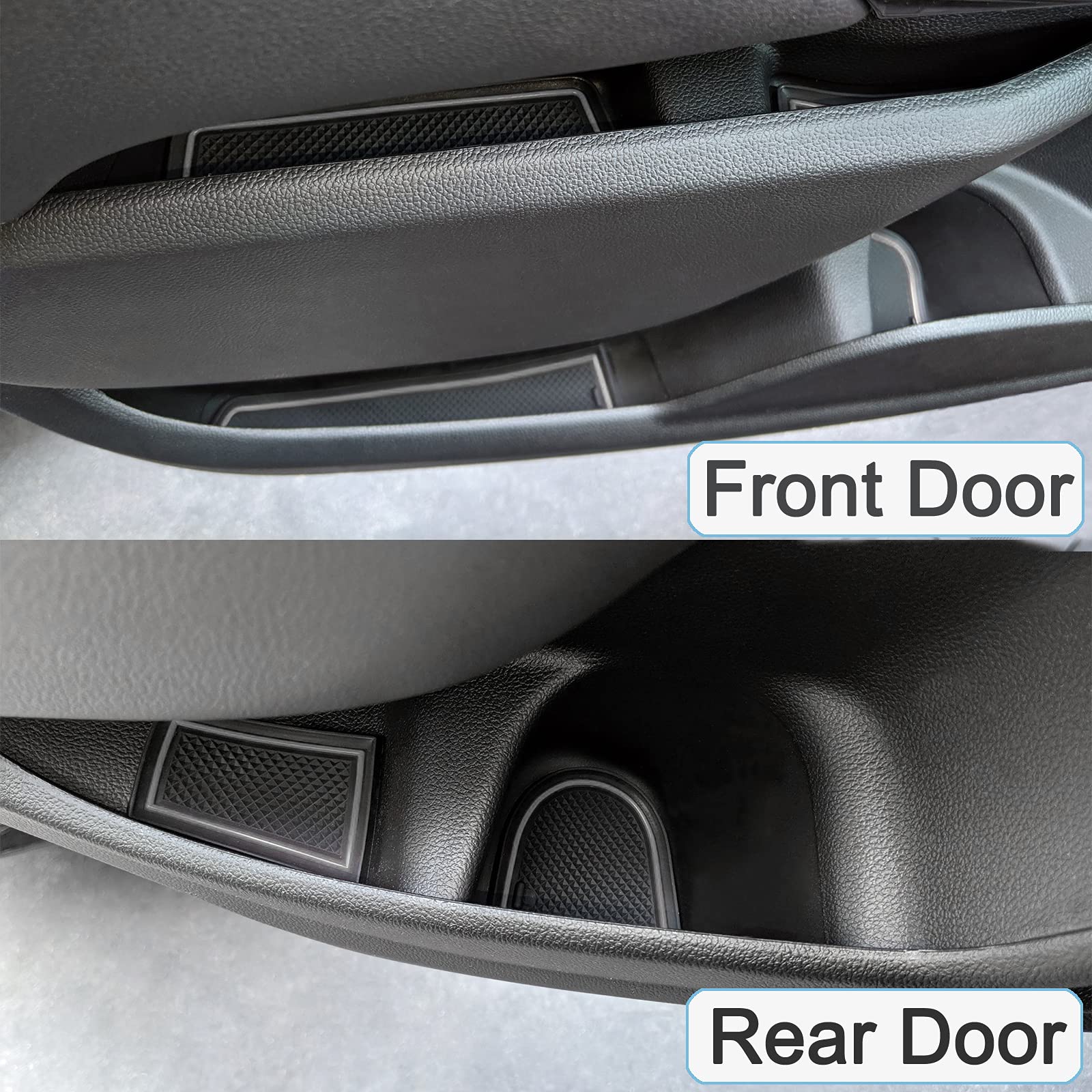 Jdmcar Custom Liner Accessories Compatible With Chevy Colorado/Gmc Canyon 2015-2021 2022, Cup Holder, Door Pocket, And Center Console Insert Mat Kit 26-Pc Set (Crew Cab, Gray Trim)