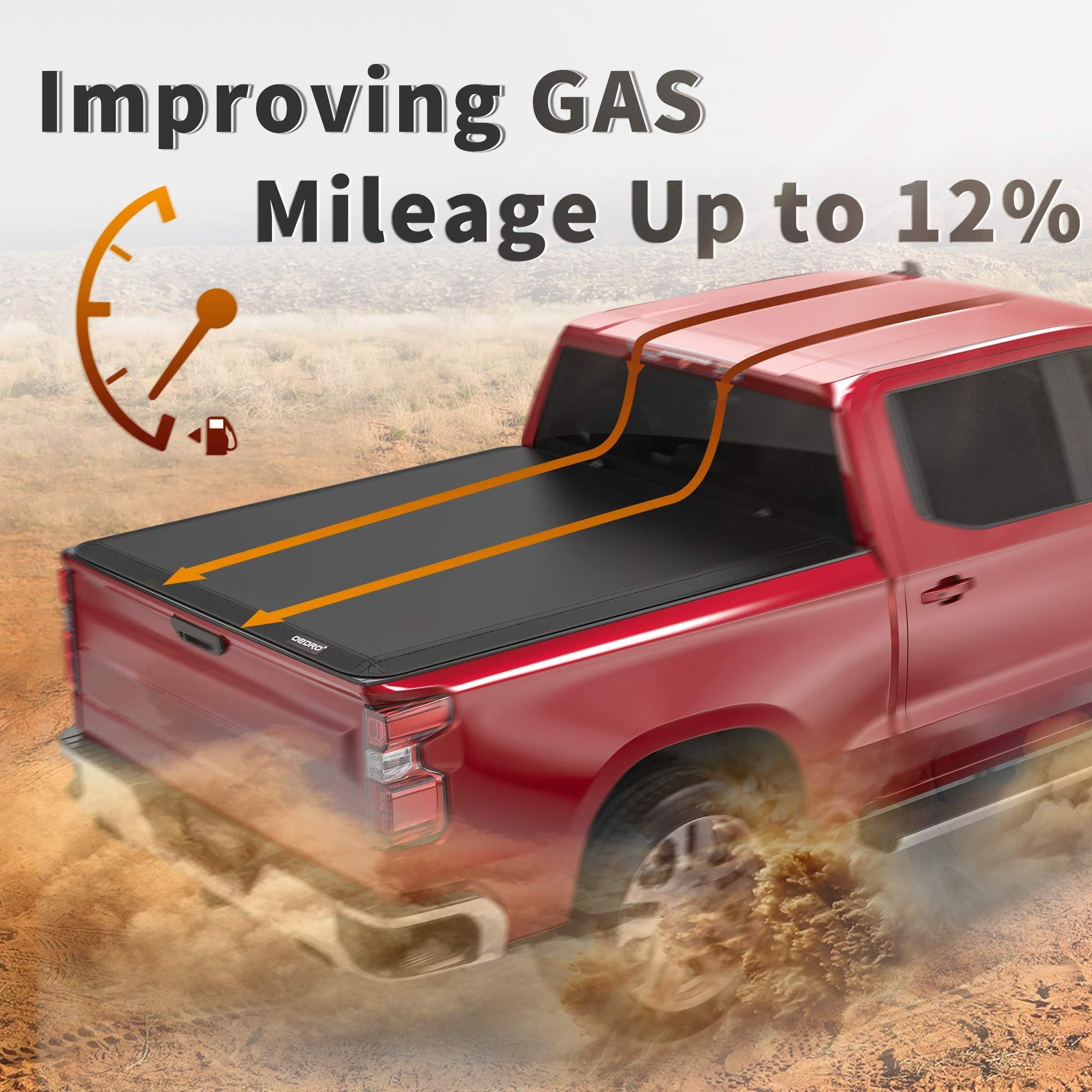 Oedro Roll Up Truck Bed Tonneau Cover Compatible With 2015-2024 Chevy Colorado & Gmc Canyon With 5 Feet Bed, Fleetside