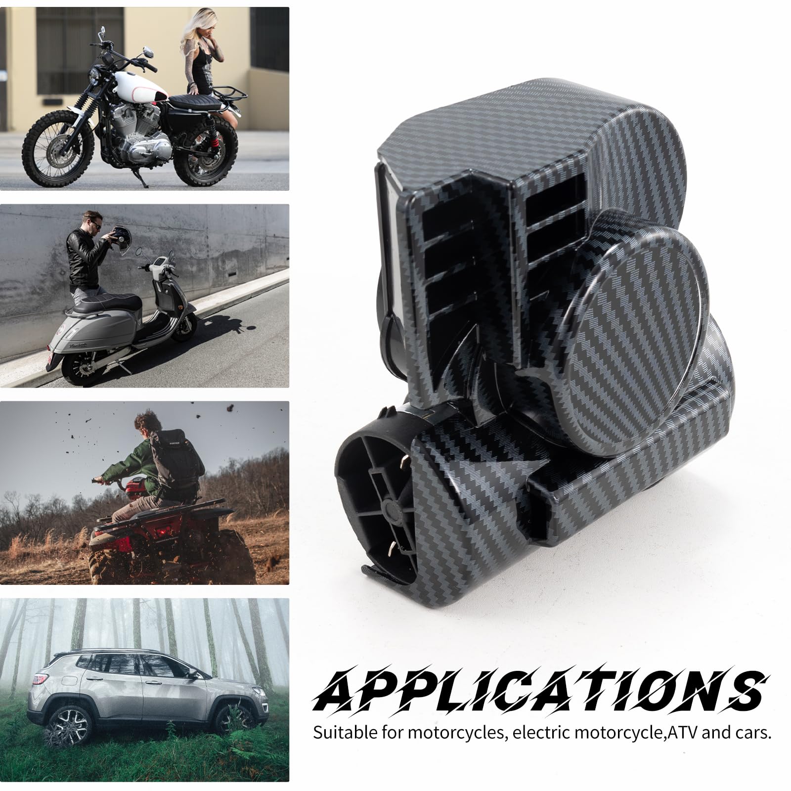 FARBIN Train Horns for Car Motorcycle Truck Air Horn with Horn Cover for Motorcycle 12V Train Sound Car Horns Kit 150DB Super Lo