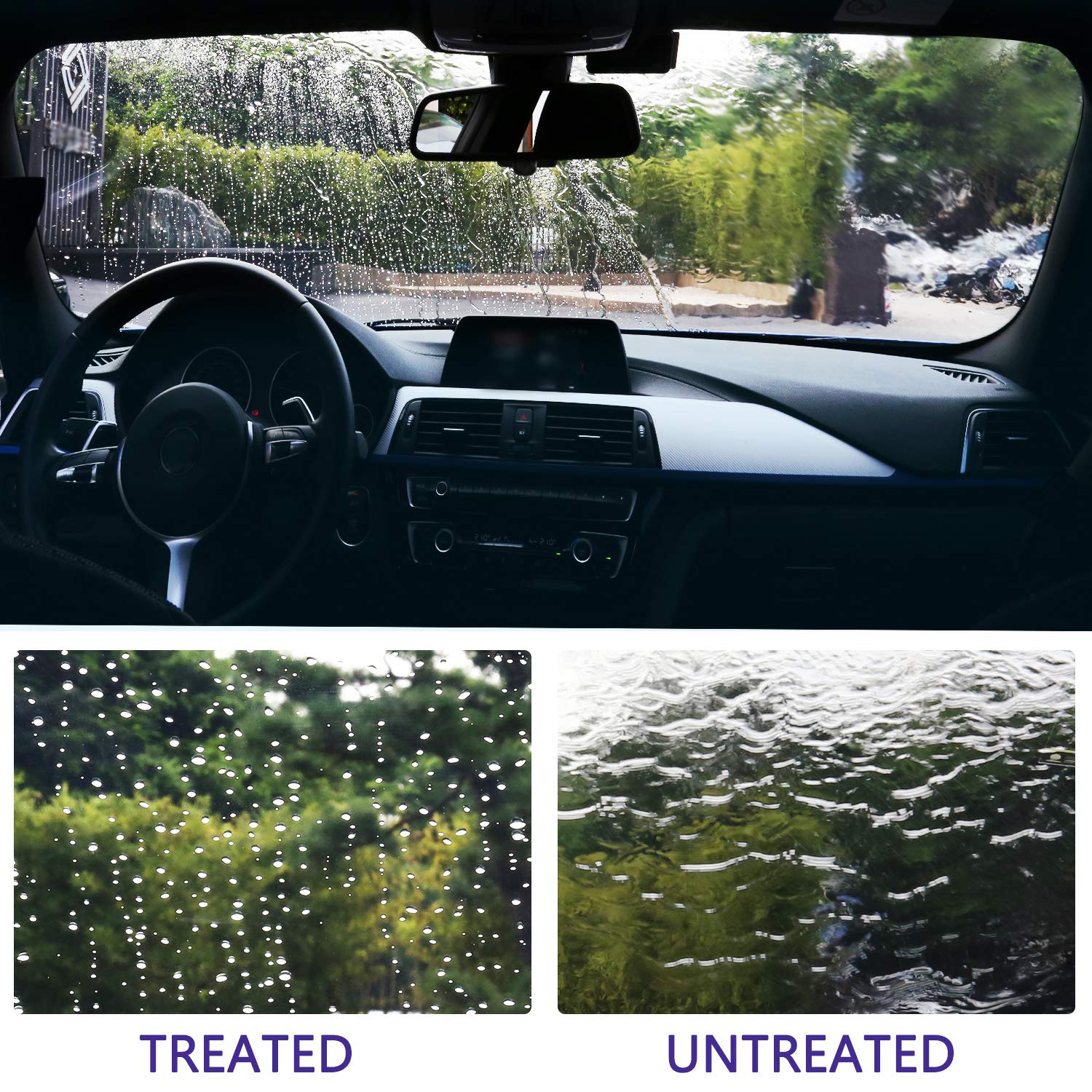 BEIGAON 28 Silicone Wiper Blade Refill - Replacement for Frameless Wipers, DIY Cut to Size, Pack of 2, 11mm Strip Height, 6mm Width