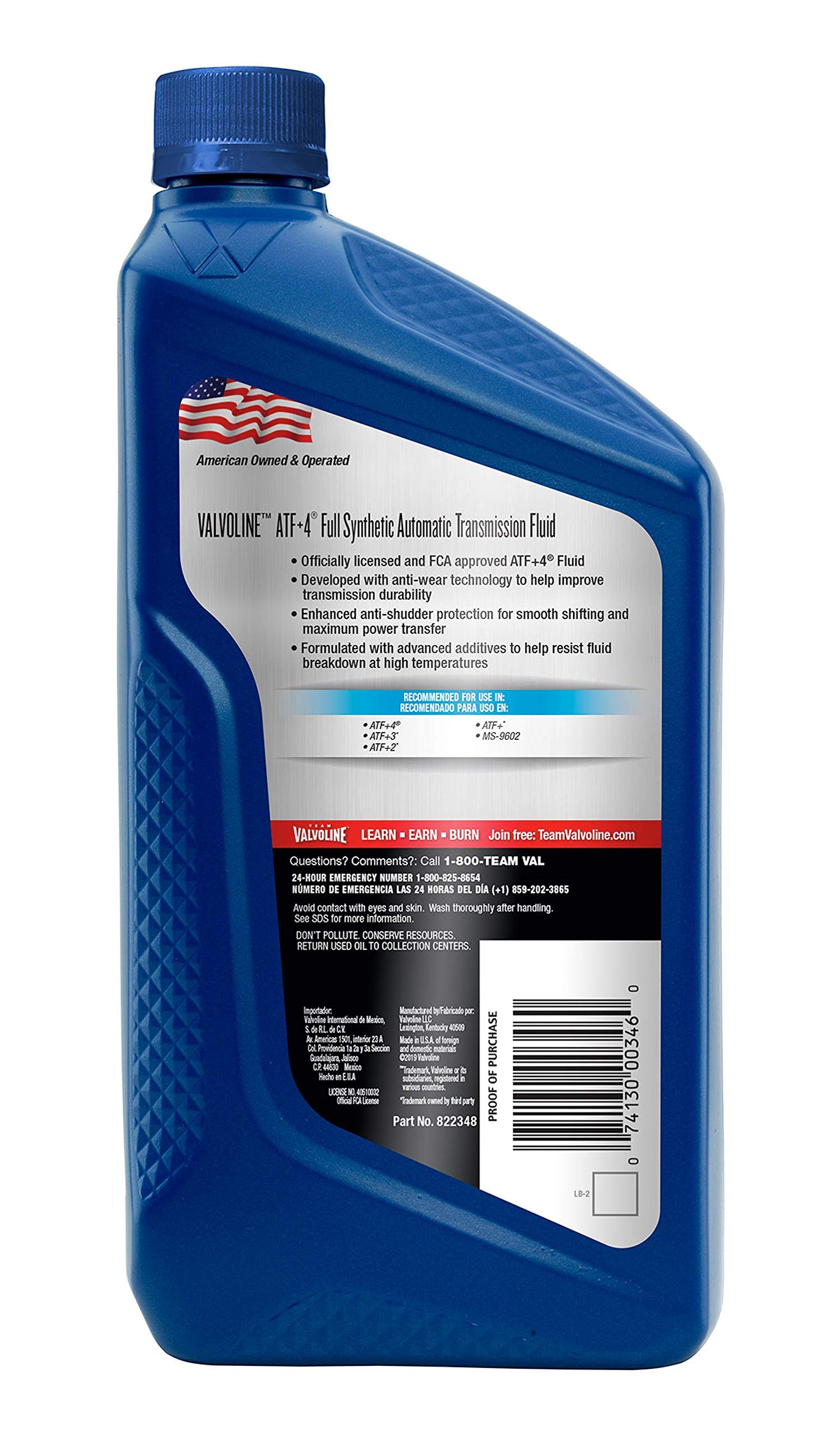 Valvoline Atf +4 Full Synthetic Automatic Transmission Fluid 1 Ga…