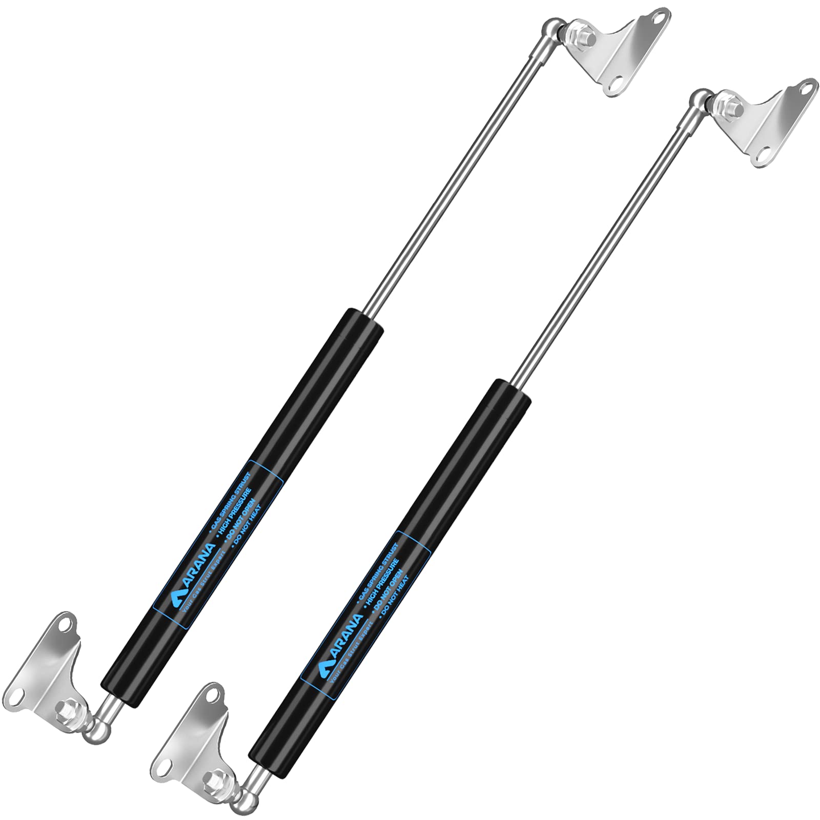 15 Inch 100Lbs Gas Struts Shocks, 15 Gas Shock Springs, With L-Type Mounting Brackets For Heavy Duty Toolbox Storage Box Tv Cabinet Window Floor Hatch Door Rv Bed (Support Lid Weight 85-110Lbs)