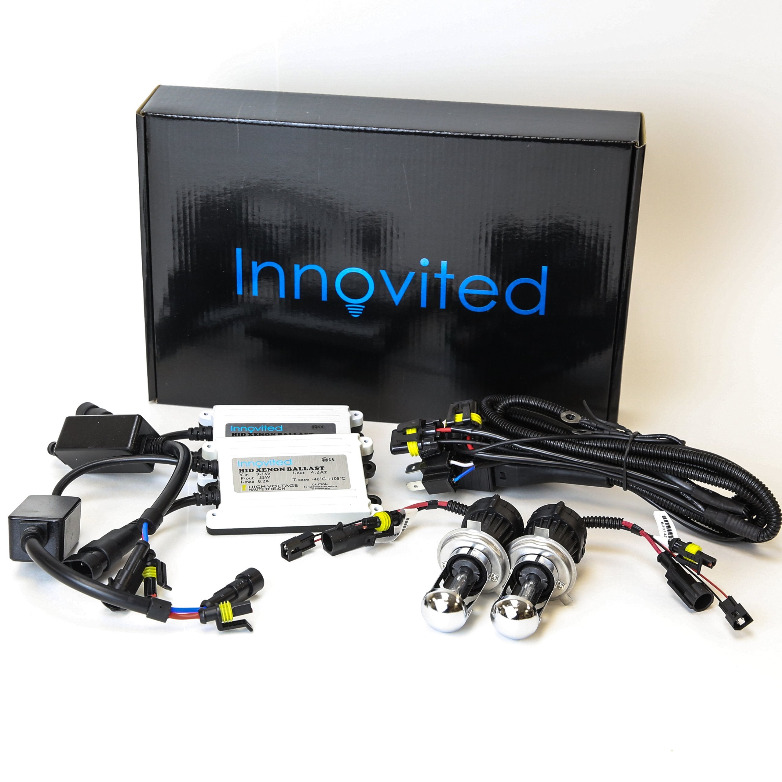 Innovited H4-3 9003 4300K Bi Xenon Hi/Lo Xenon Bulb X 1 Pair Bundle With 2 X 55W Platinum Digital Ballast (Oem Yellow)