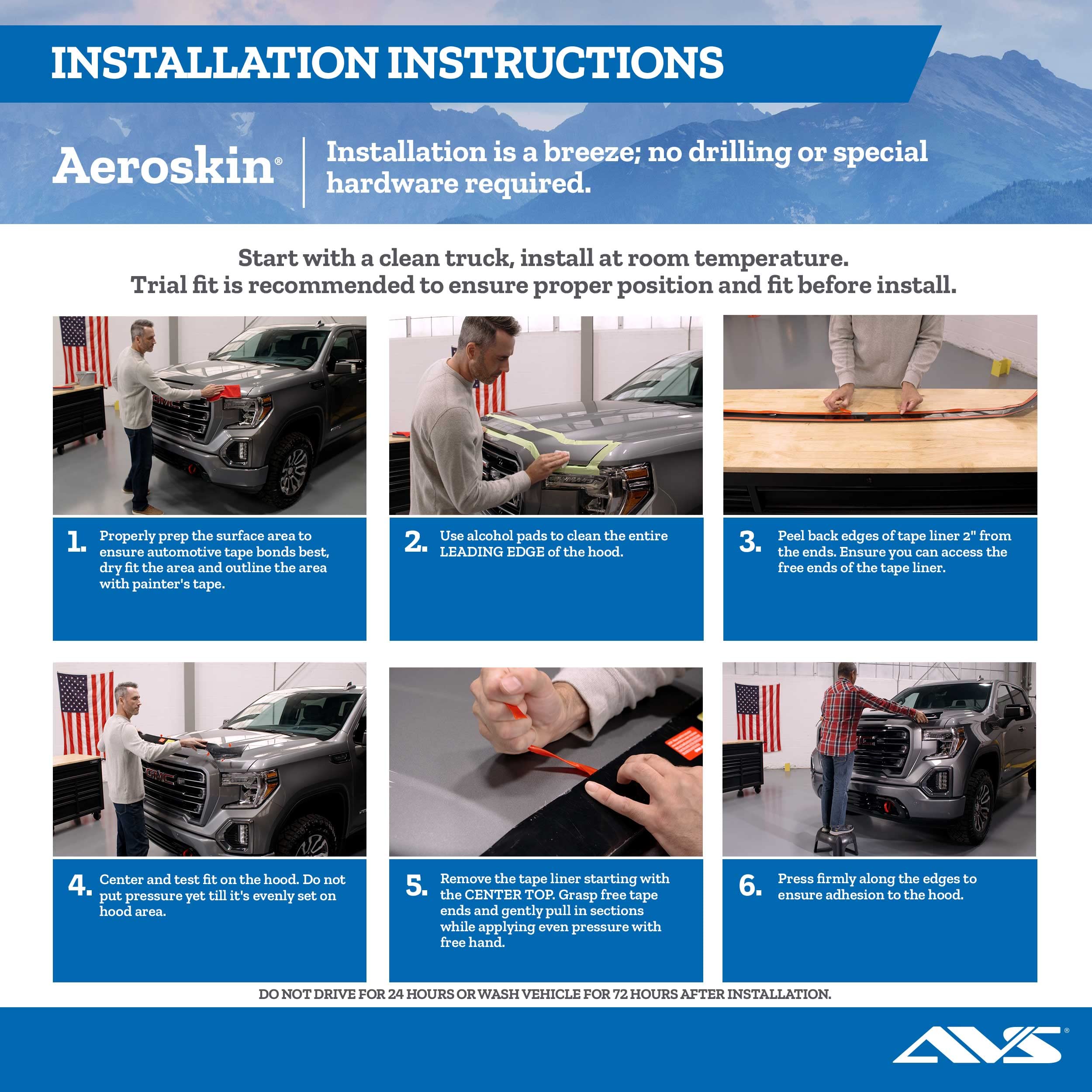 Auto Ventshade [Avs] Aeroskin Hood Protector | 2015 - 2018 Ford Edge, Low Profile/Flush - Smoke | 322115