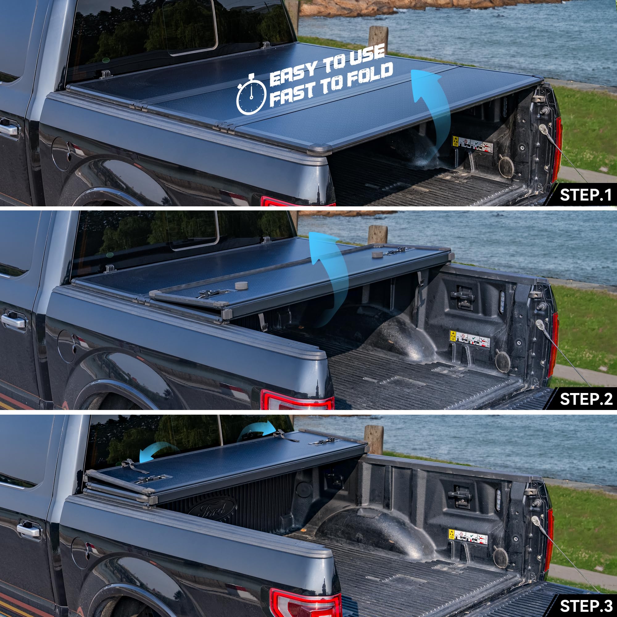 Truck Bed Tonneau Cover Compatible With Chevy Silverado & Gmc Sierra 1500 2007-2025 5.8 Ft Box(No Carbonpro Bed), Soft Roll Up S