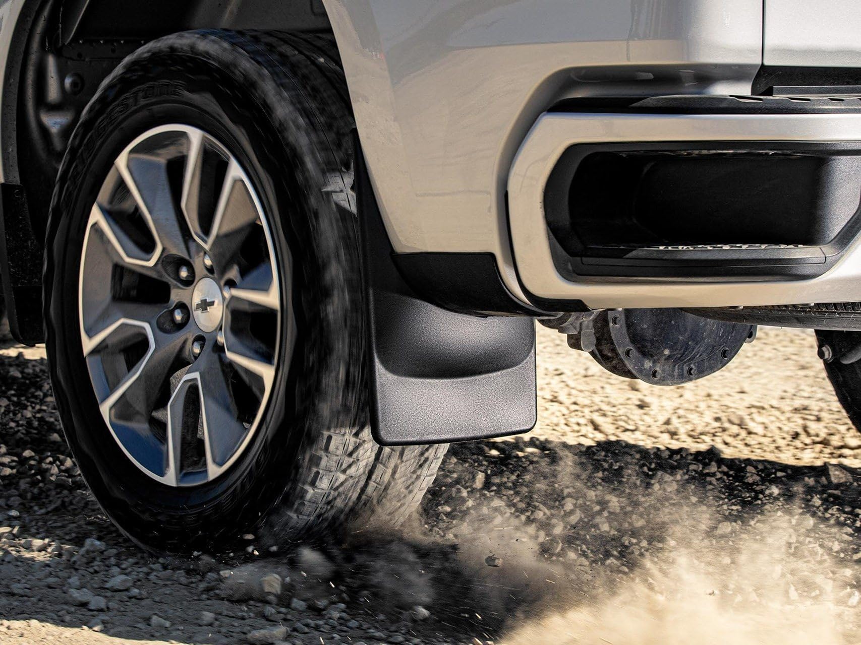 WeatherTech Custom No Drill Splash Guard MudFlaps for Ford F-150 Raptor - Front Pair (110150), Black