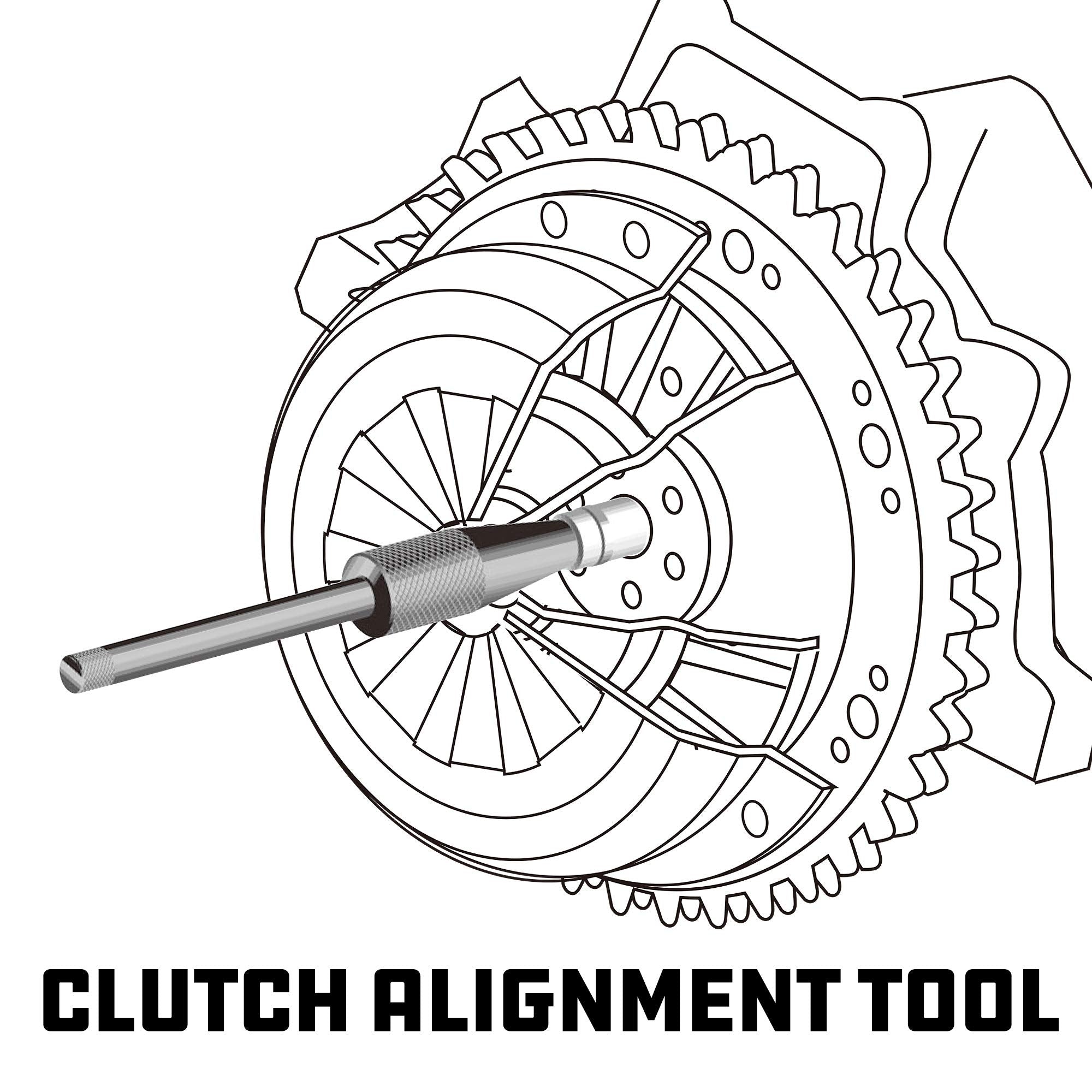 Powerbuilt Alltrade 648649 Kit 21 Clutch Pilot Sae/Mm Tool Set Silver