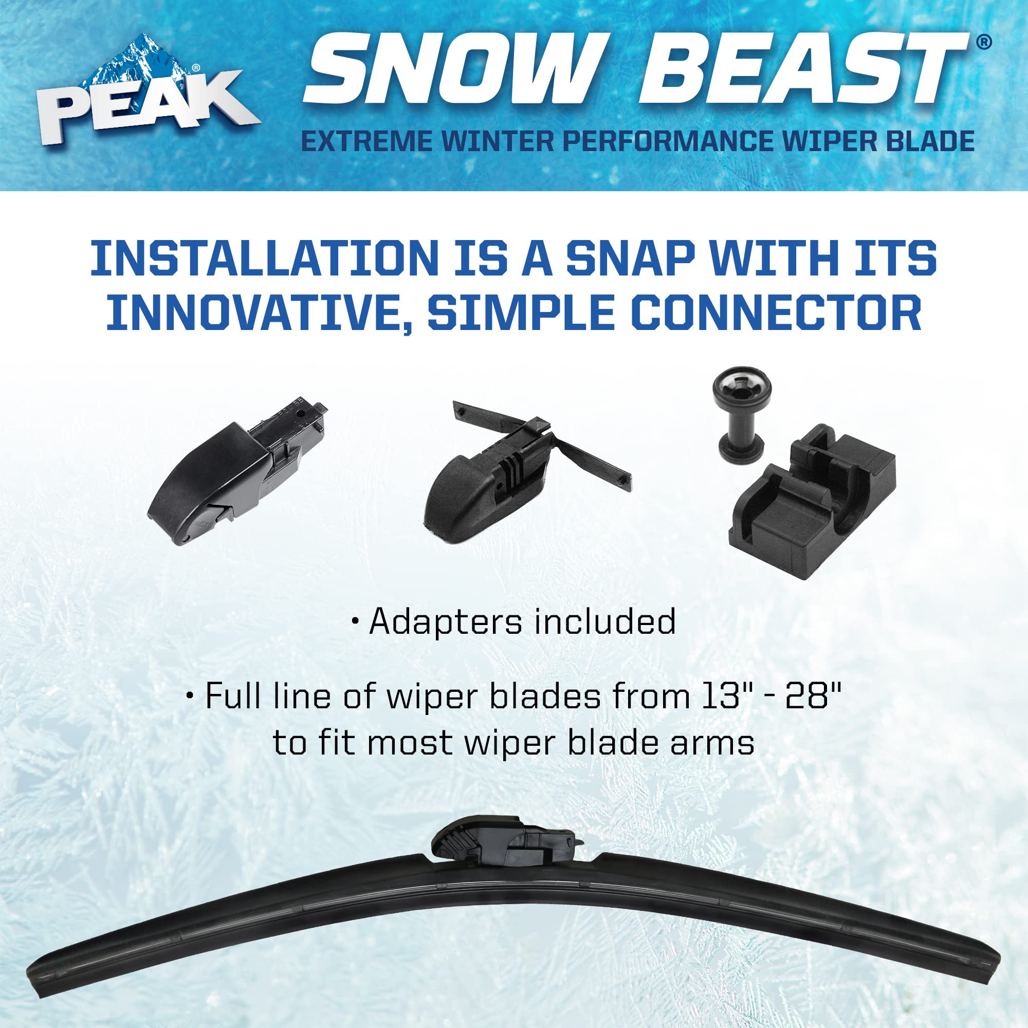 Peak Snow Beast Winter Windshield Wiper Blade, 19-Inch