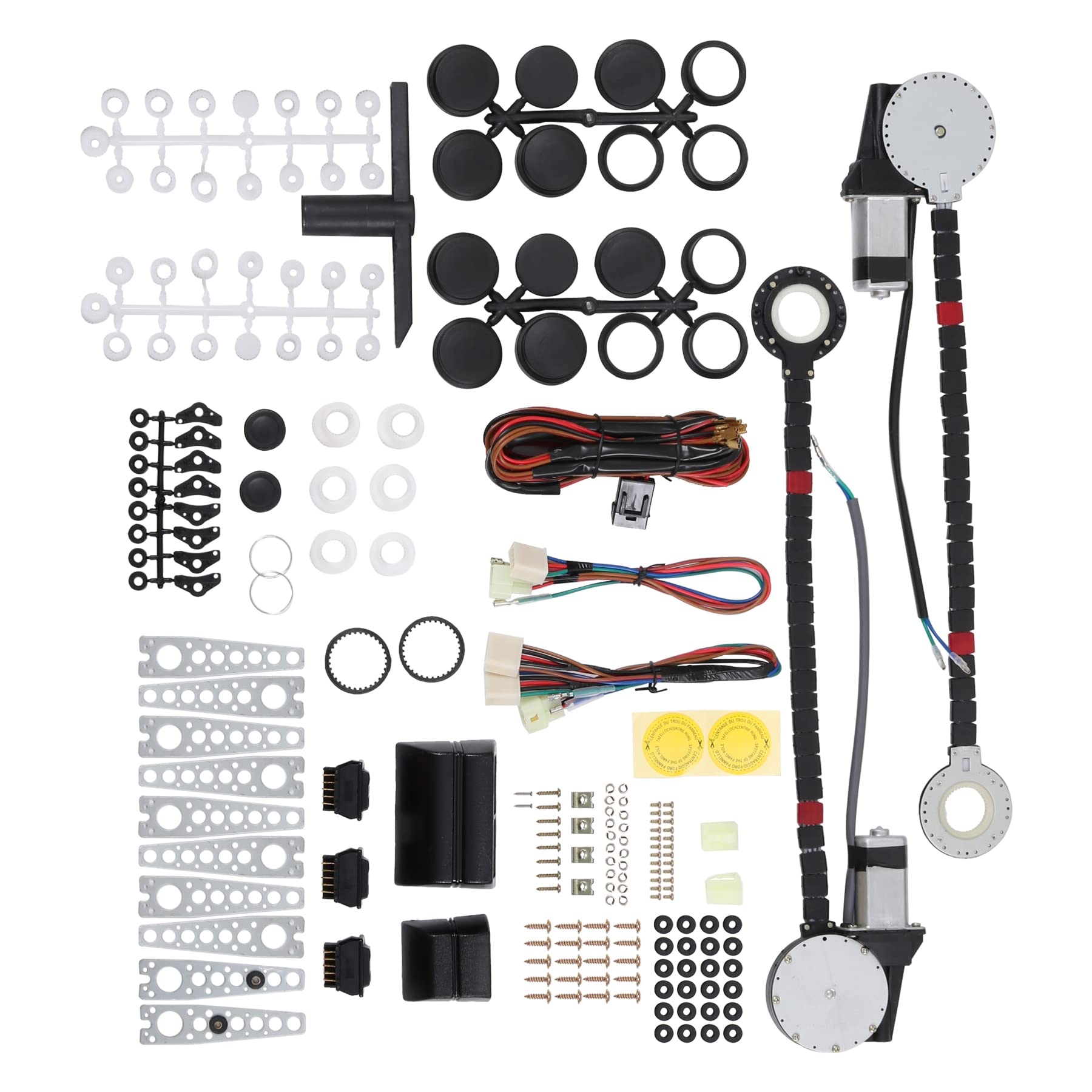 Jdmspeed New Universal Electric Power Window Lift Regulator Conversion Kit With Switches Wiring And Hardware For 2 Door Pickup Suv Truck Van Car
