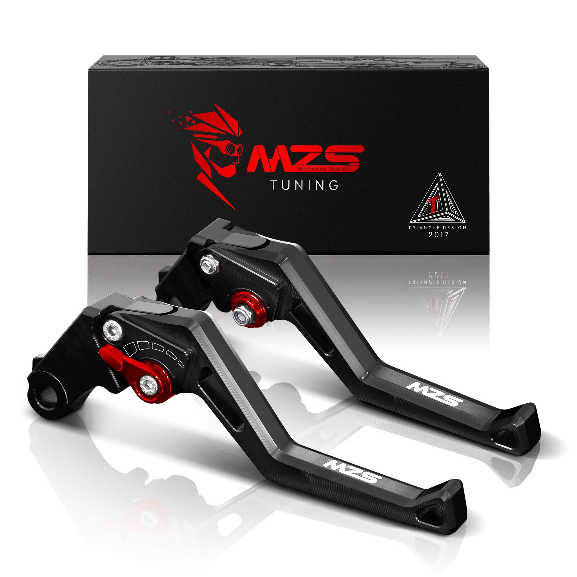 Mzs Black Motorcycle Clutch Brake Levers Short Adjustable Cnc Compatible With Yzf R3 2015-2025 / Yzf R25 2015-2025 / Mt03 2016-2